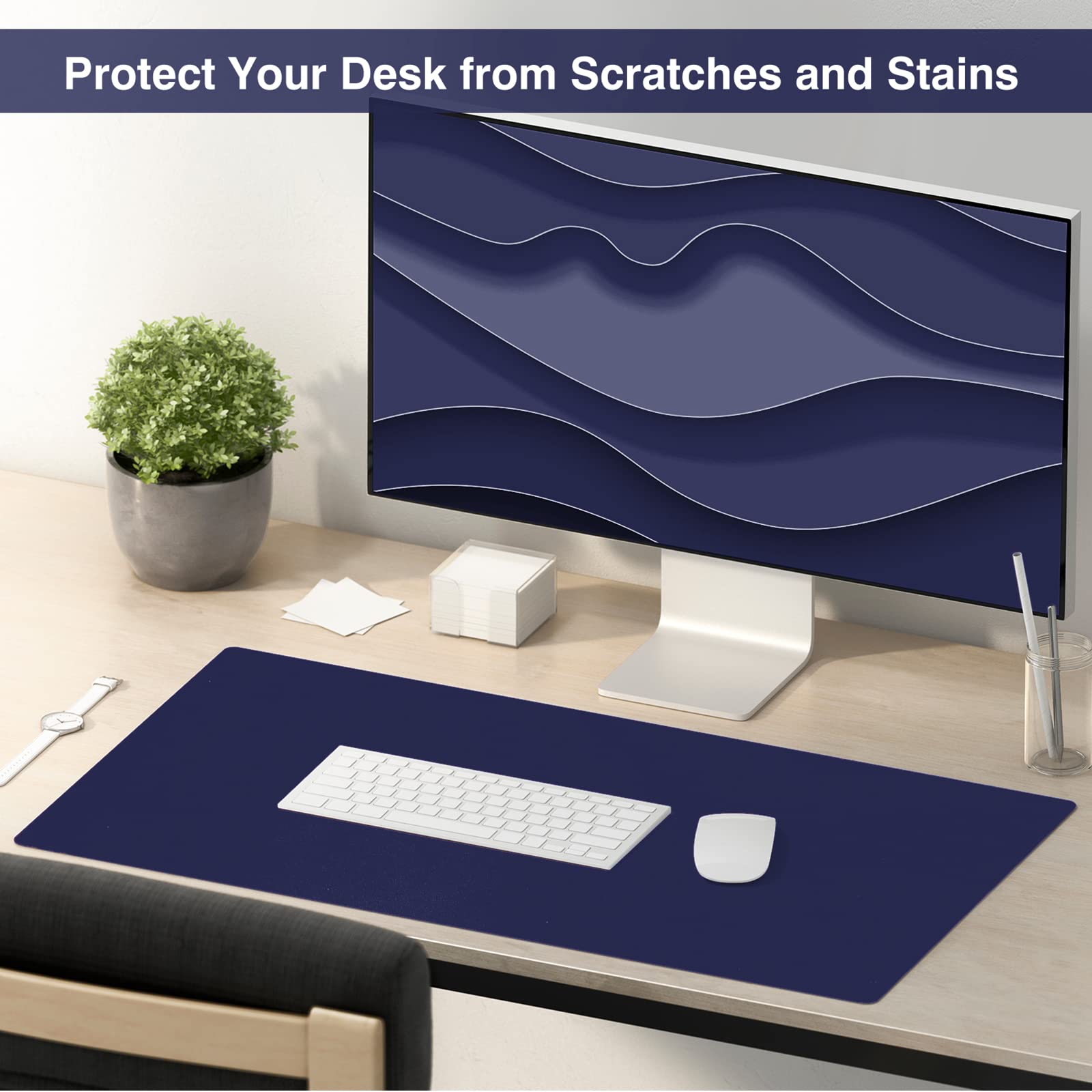 TOWWI Large Dual Sided Leather Desk Pad - 32