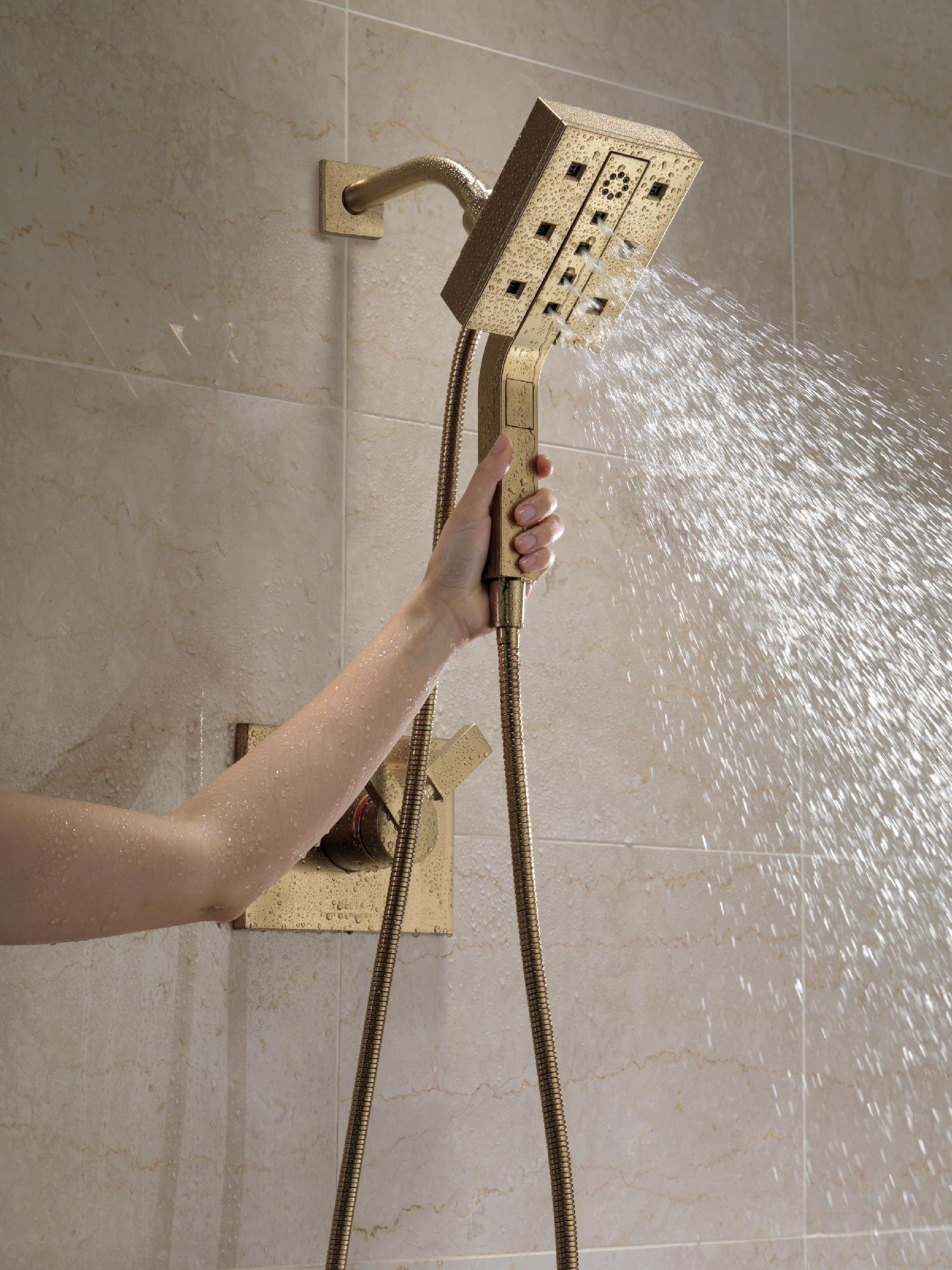 Delta RP6023CZ 5-3/4 Inch Shower Arm in Champagne Bronze - Perfect for Bathroom Renovations and Modern Shower Installations