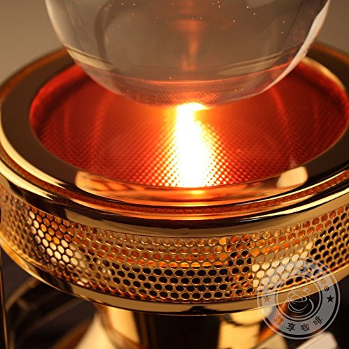 Premium Syphon Coffee Maker with Halogen Beam Heater - 220V Infrared Burner for Professional Coffee Brewing | Perfect for Home Baristas & Coffee Shops