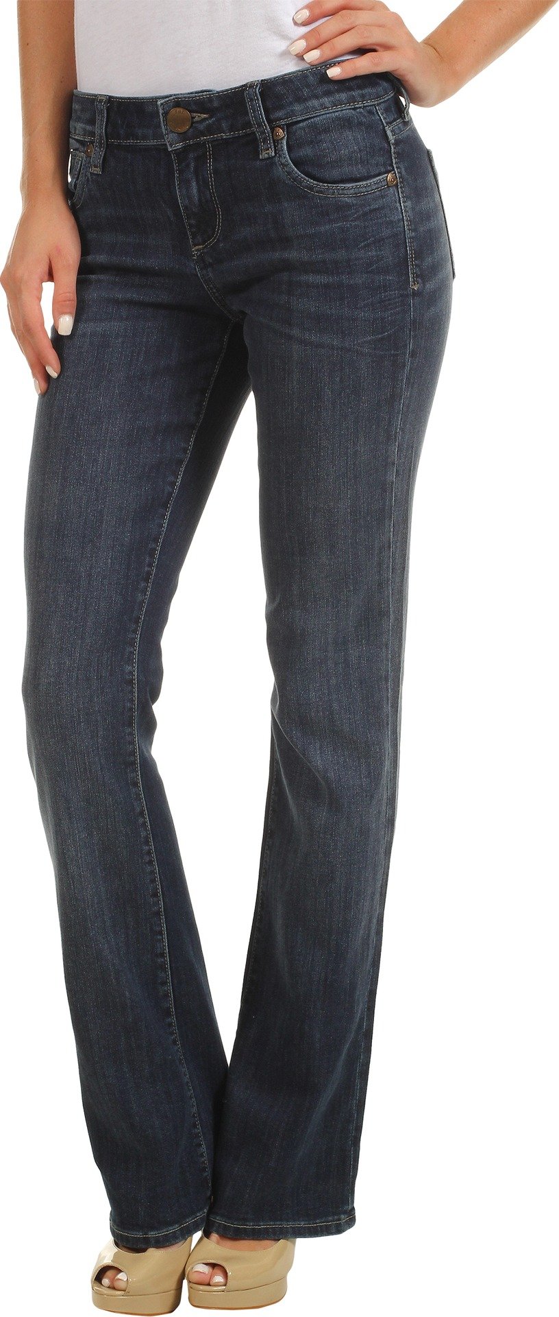 KUT from the Kloth Karen Baby Bootcut Jeans for Women - Stretch Denim, Comfort Fit, Flattering Bootcut Style | Perfect for Casual Wear, Office Outfits & Date Nights
