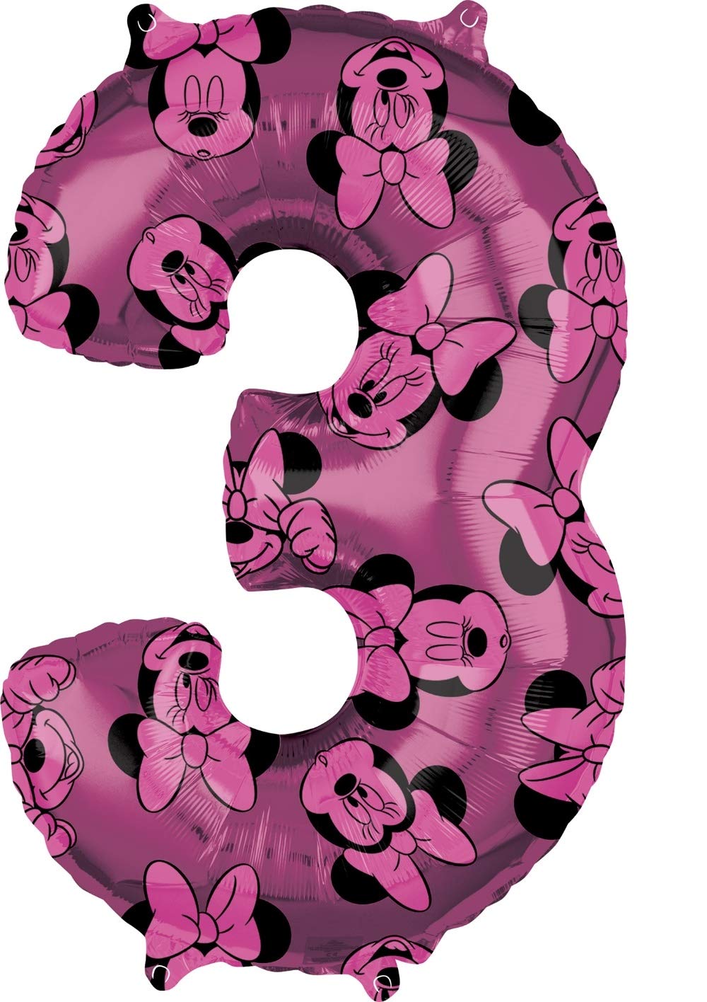 Minnie Mouse Pink Bow Balloon Bouquet - 3rd Birthday Party Decorations, Happy Helper Theme Balloons for Girls' Birthday Party Decor - Perfect for Baby Showers, Disney Themed Events & Room Decorations
