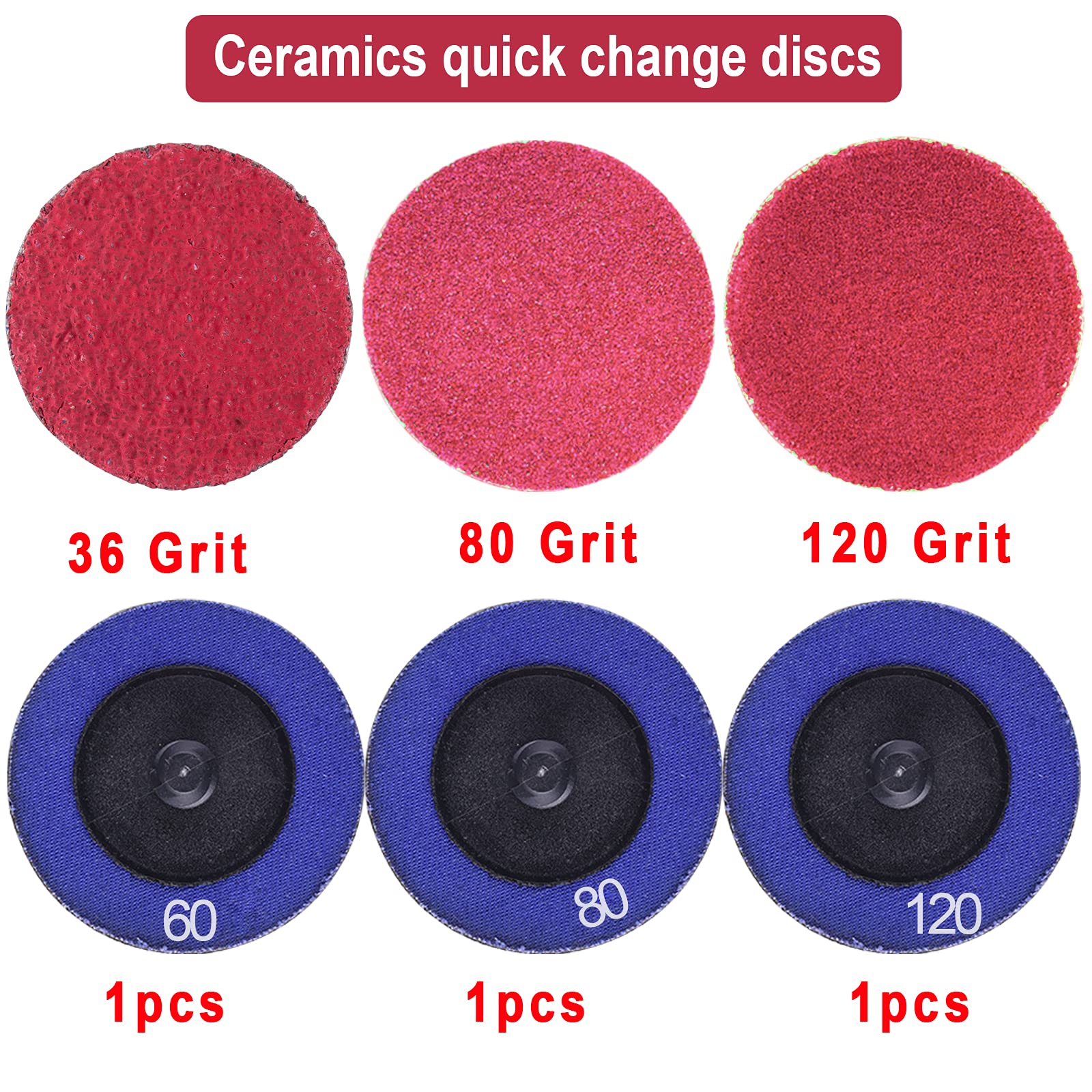 AUSTOR 126 Pcs 2 Inch Quick Change Sanding Discs with 1/4 Inch Tray Holder - Surface Conditioning Discs for Grinding, Polishing, Rust & Paint Removal - Perfect for Metal, Wood & Automotive Surface Prep