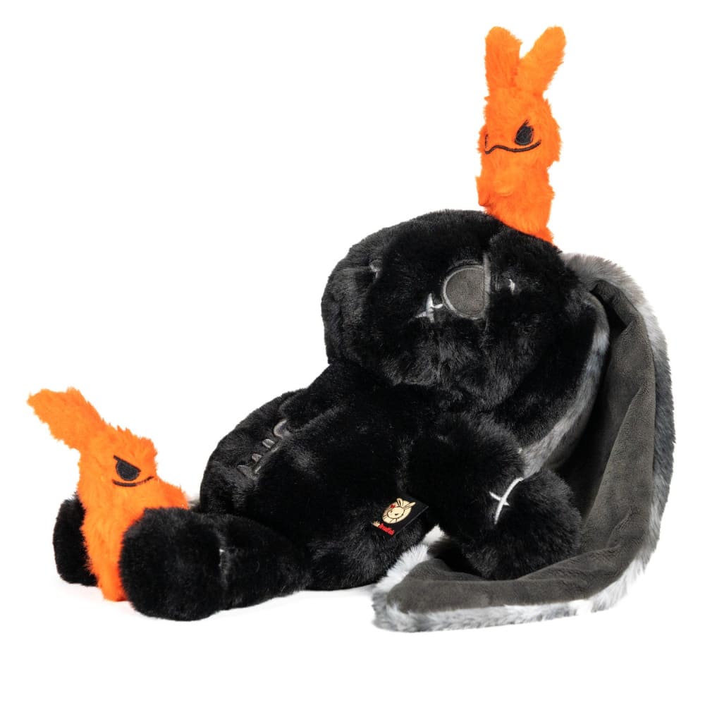 Plushie Dreadfuls Anxiety Rabbit Stuffed Animal - Black Limited Edition Emotional Support Toy for Stress Relief & Comfort