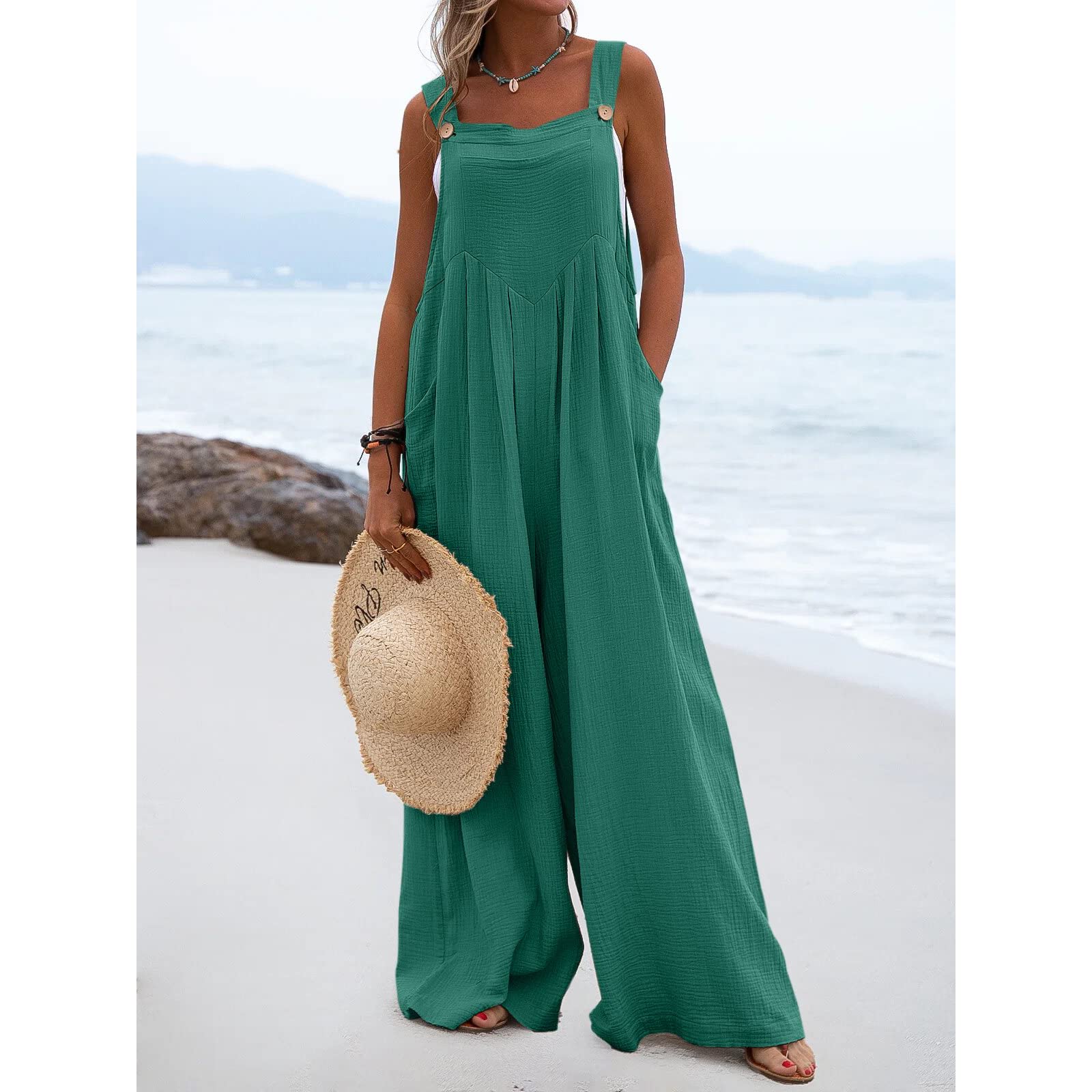 Giraropa Women's Overalls Plus Size - Casual Baggy Jumpsuit with Pockets, Long Bib Wide Leg Pants (Sizes 14-28) | Perfect for Work, Weekend Outings & Streetwear Fashion