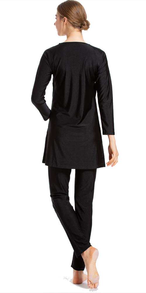 ShuoBeiter Modest Full Cover Burkini Swimwear for Women - Long Sleeve Muslim Swimwear with Hijab, Plus Size Islamic Swim Suit for Beach, Pool & Water Activities