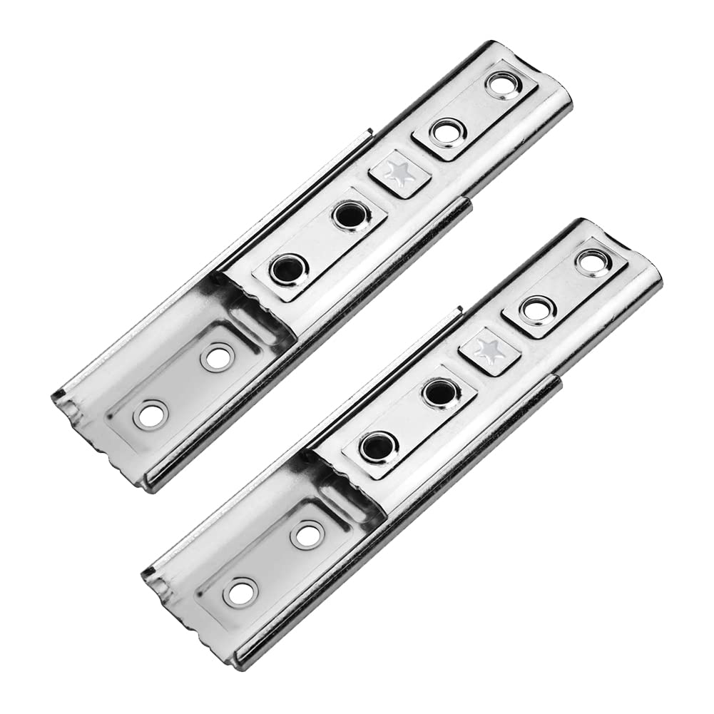 Heavy Duty Sofa Latch & Bed Replacement Parts - 2 Pairs Durable Furniture Connector Brackets for Sofas, Beds & Cabinets | Secure Interlocking Tapered Hardware Accessories for Home Furniture Assembly & Repair