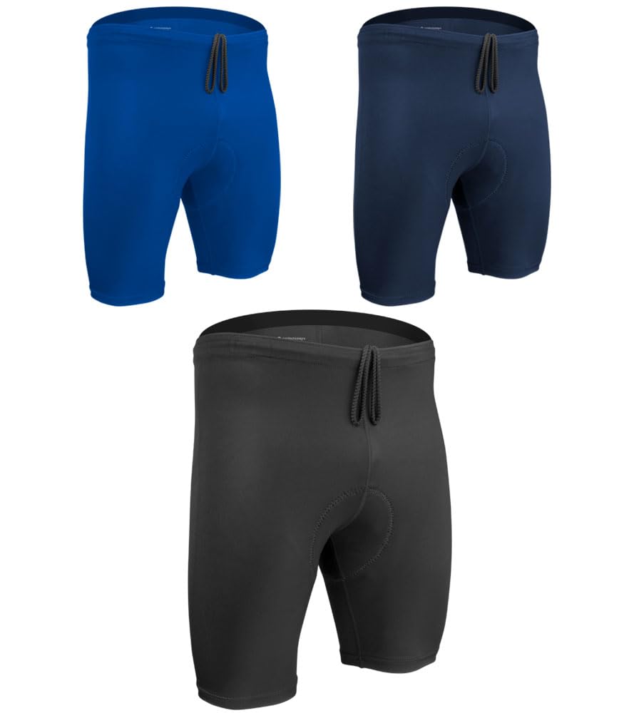 Men's USA Classic Padded Triathlon Shorts - Thin Quick-Dry Cycling Padding - Made in USA - Perfect for Triathlon Training, Cycling & Running