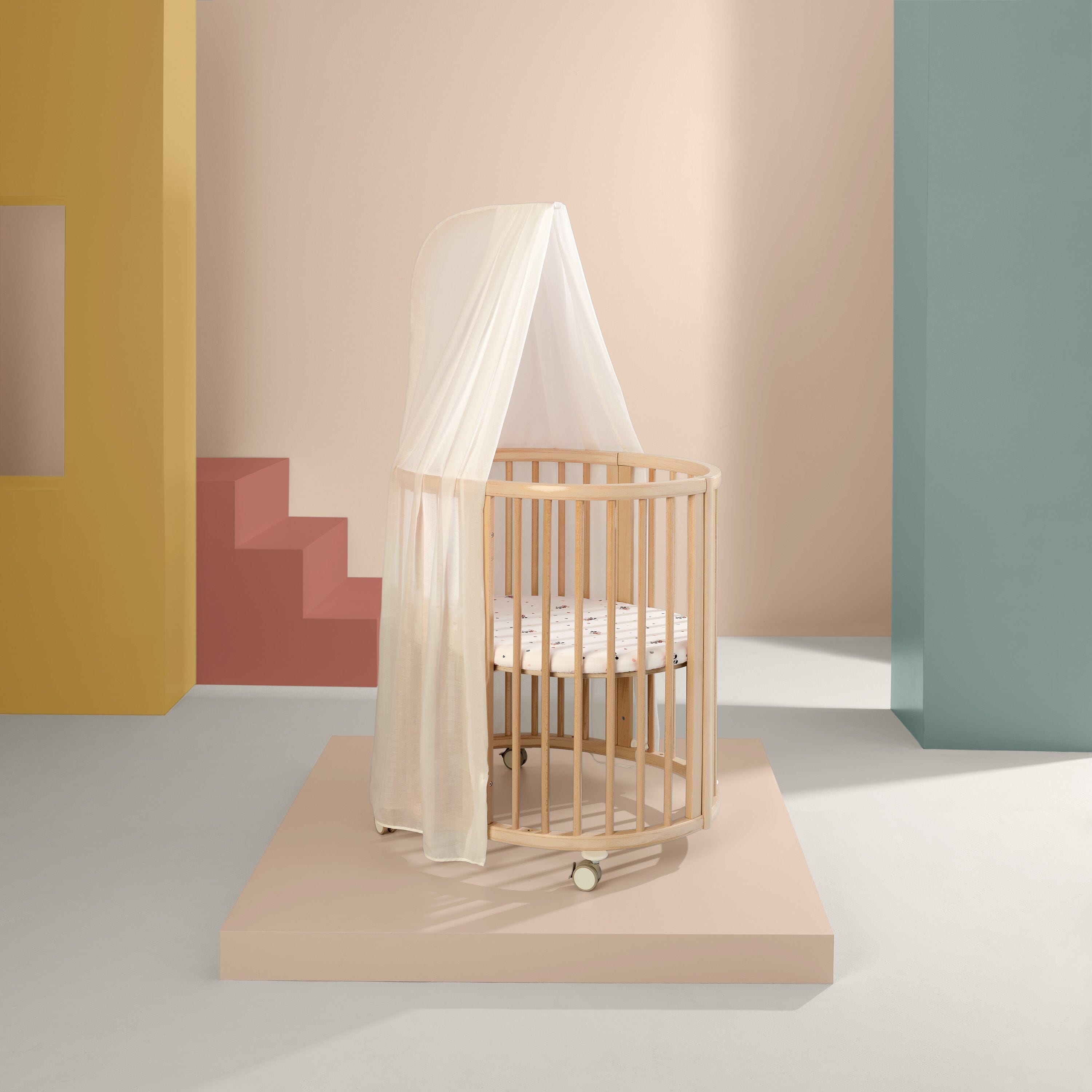 Stokke Sleepi Mini Fitted Crib Sheet - Mickey Mouse Celebration Design | Soft Baby Bedding for Stokke Sleepi Mini Crib | Nursery Decor & Newborn Essentials