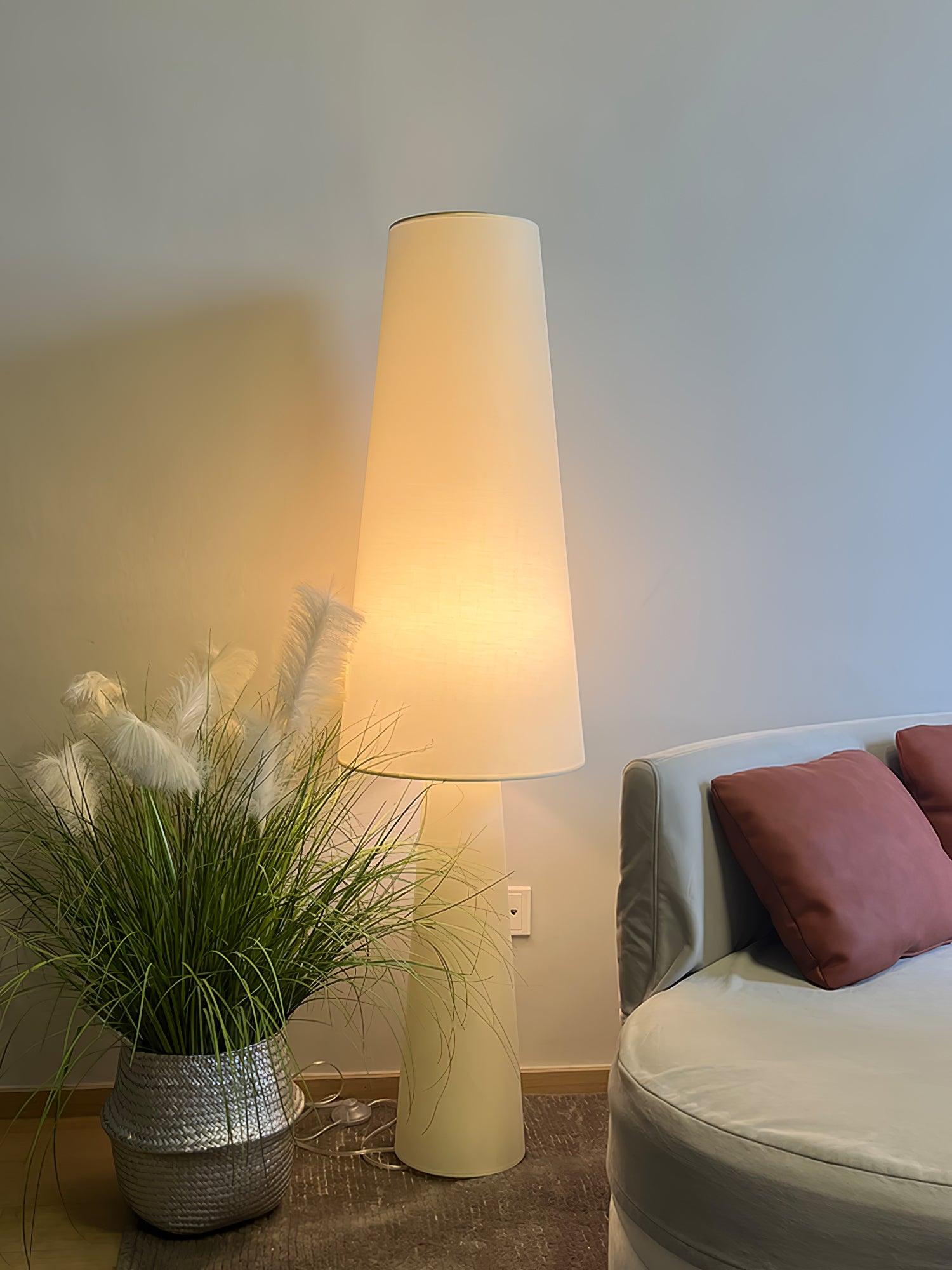 Modern Column Fabric Floor Lamp - Elegant Standing Light for Living Room, Bedroom & Office - Soft Ambient Lighting for Home Decor & Relaxation