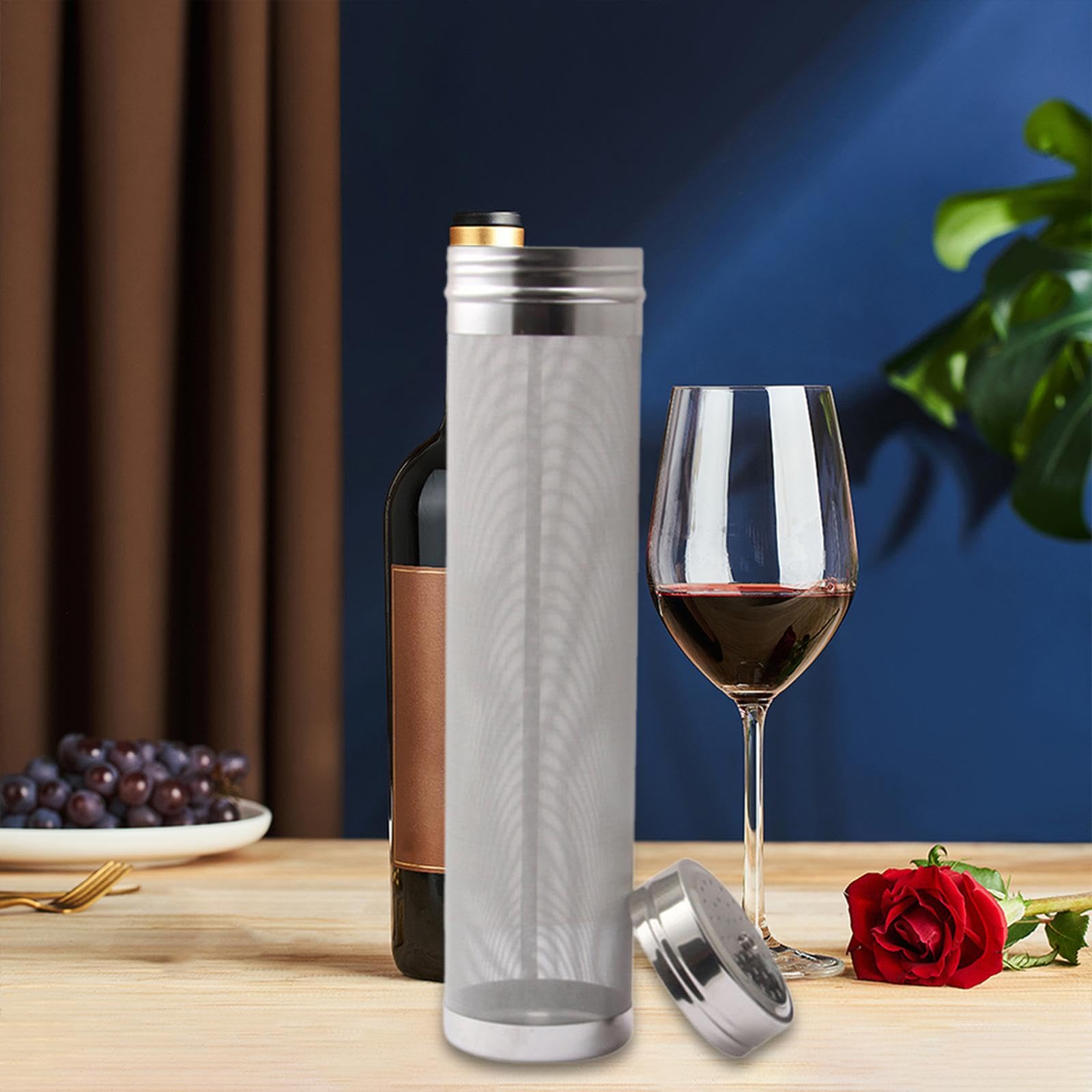 Premium Stainless Steel Beer Funnel with 300 Micron Filter - Dry Hopper Infuser & Strainer Basket for Home Brewing, Tea, Coffee, Juice, Honey and Milk - Perfect for Craft Beer Making, Cocktail Mixing & Kitchen Use