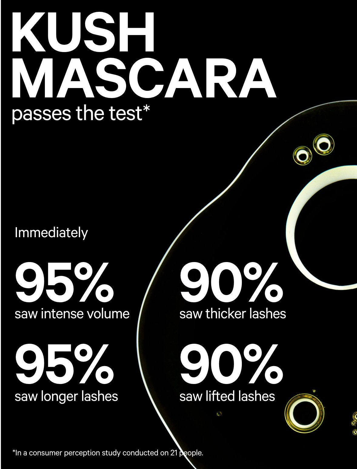 Kush Mascara - Volumizing & Lengthening Vegan Mascara for Dramatic Lashes | Perfect for Day & Night Makeup Looks