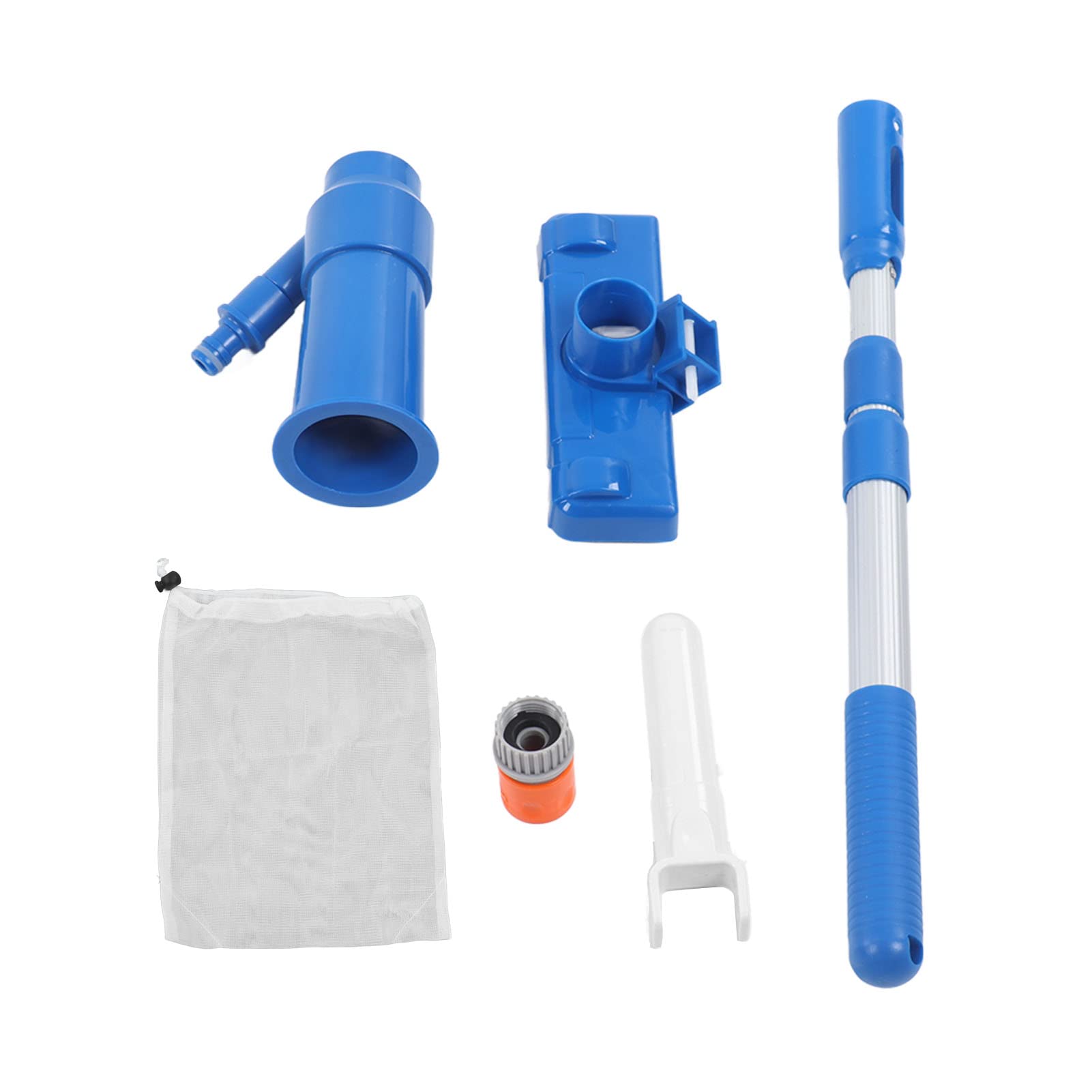 Portable Pool Vacuum Jet Set with Telescopic Rod - for Swimming Pools & Spas (US Plug) - Easy Cleaning & Maintenance