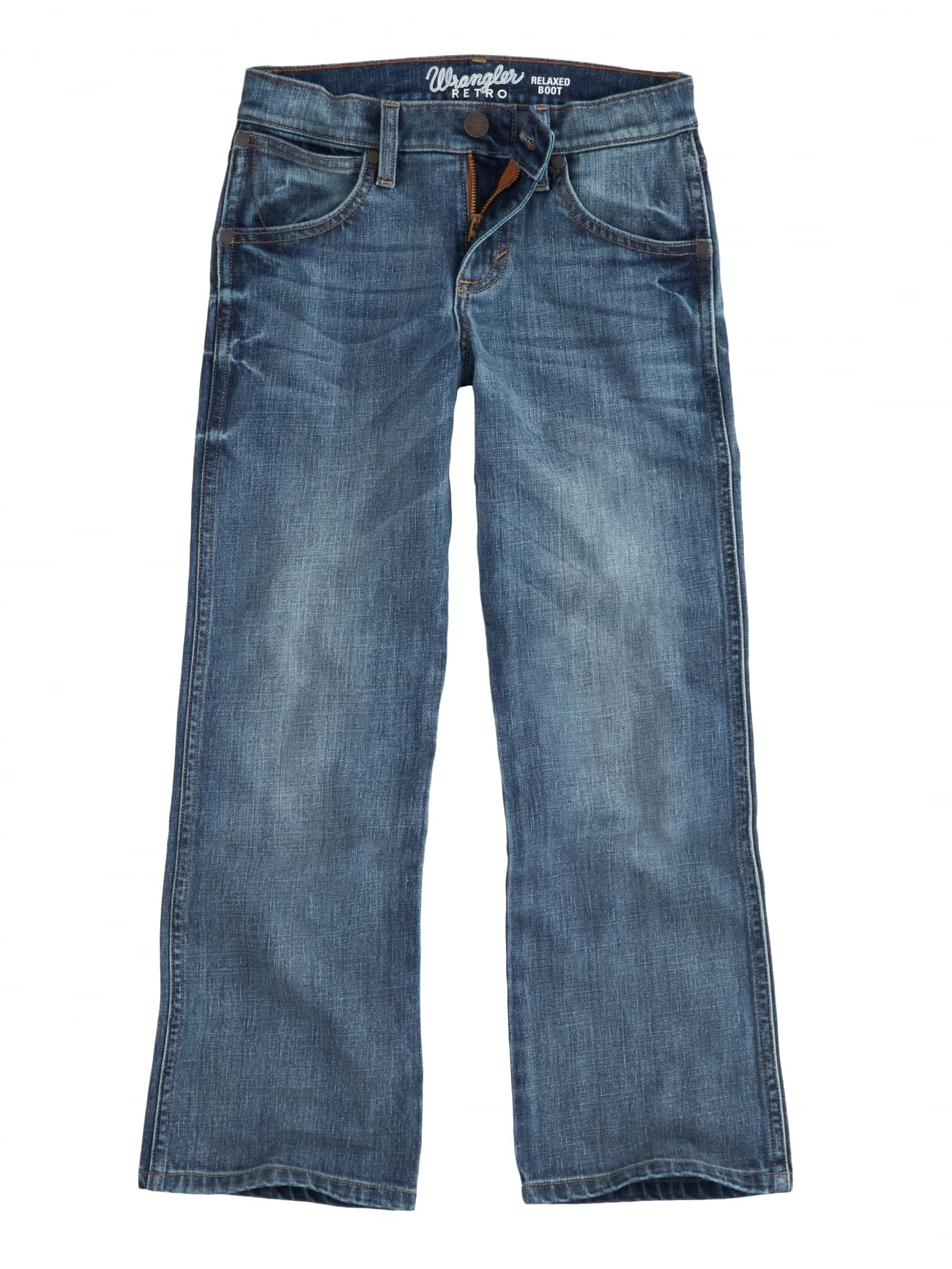 Wrangler Boys' Retro Relaxed Fit Boot Cut Jeans - Classic Denim Pants for Kids, Comfortable & Durable - Perfect for School, Playdates & Outdoor Adventures