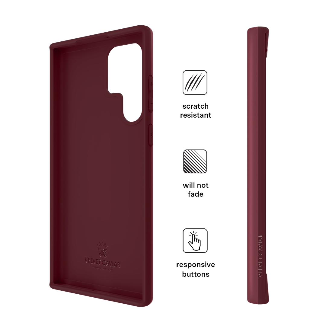 Vintage 1990s Burgundy Samsung Phone Case - Retro Protective Cover for Samsung Galaxy Series (Perfect for 90s Theme Parties & Nostalgic Gift Ideas)