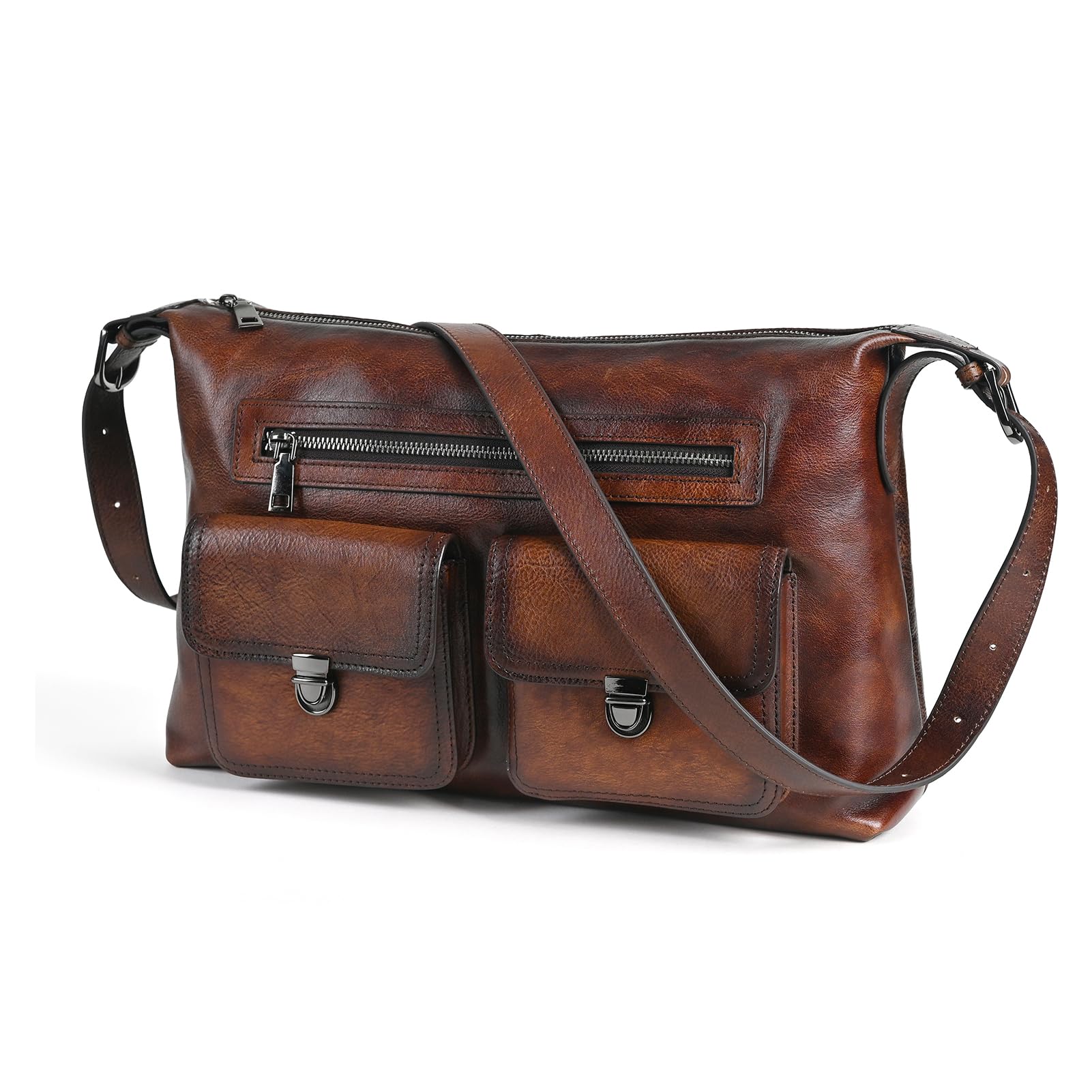 Genuine Leather Crossbody Bags for Women - Vintage Hobo Handbag with Adjustable Strap, Perfect for Travel, Work & Everyday Use | Durable Shoulder Bag for Office, Shopping & Casual Outings