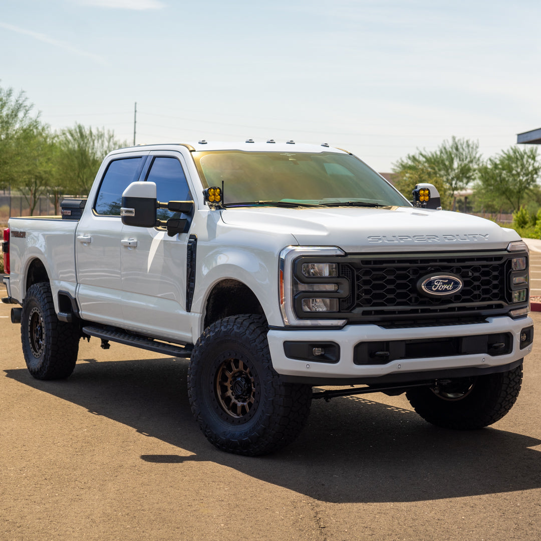 2023-2024 Ford Super Duty SDHQ Built A-Pillar Light Mounts | Heavy Duty Off-Road Lighting Brackets for Trucks | Perfect for Night Driving & Off-Road Adventures
