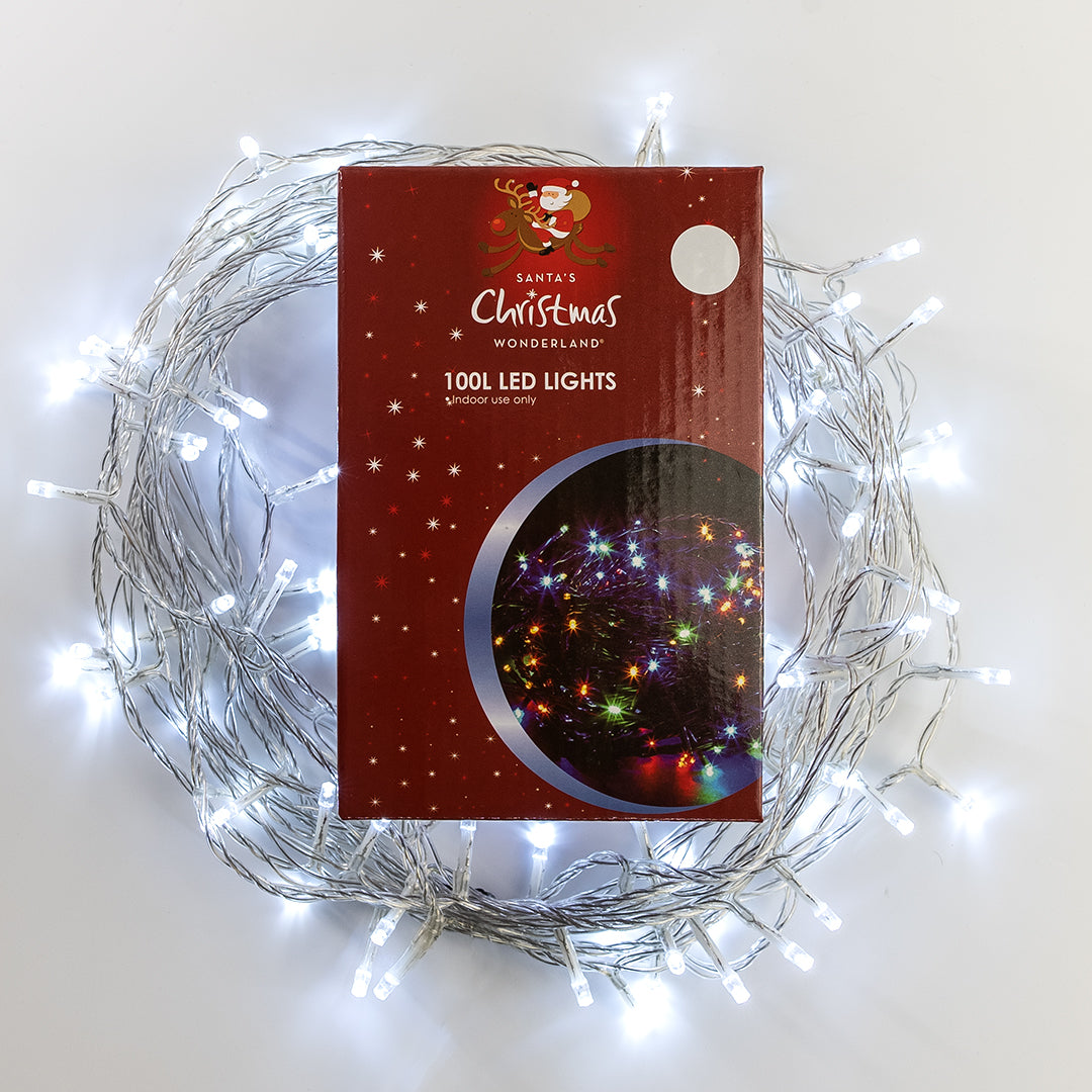 NET LED Clear Wire Chasing Lights - 100 Pack of Energy Efficient Decorative String Lights for Indoor/Outdoor Parties, Weddings, Christmas & Home Decor