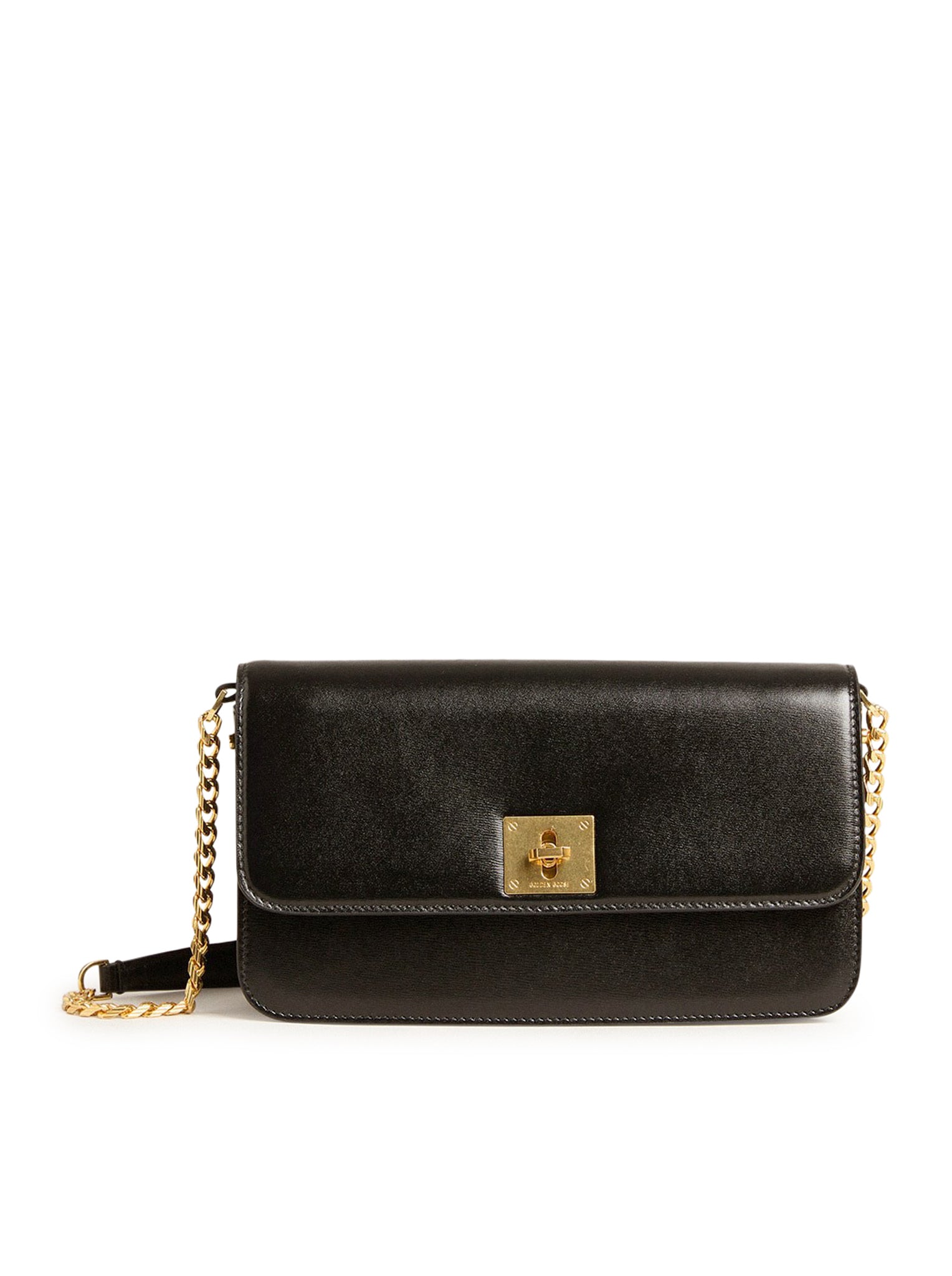 Luxury GIOIA Handbag in Black Palmellato Leather with Gold Hardware - Elegant Women's Shoulder Bag for Work, Evening & Special Occasions