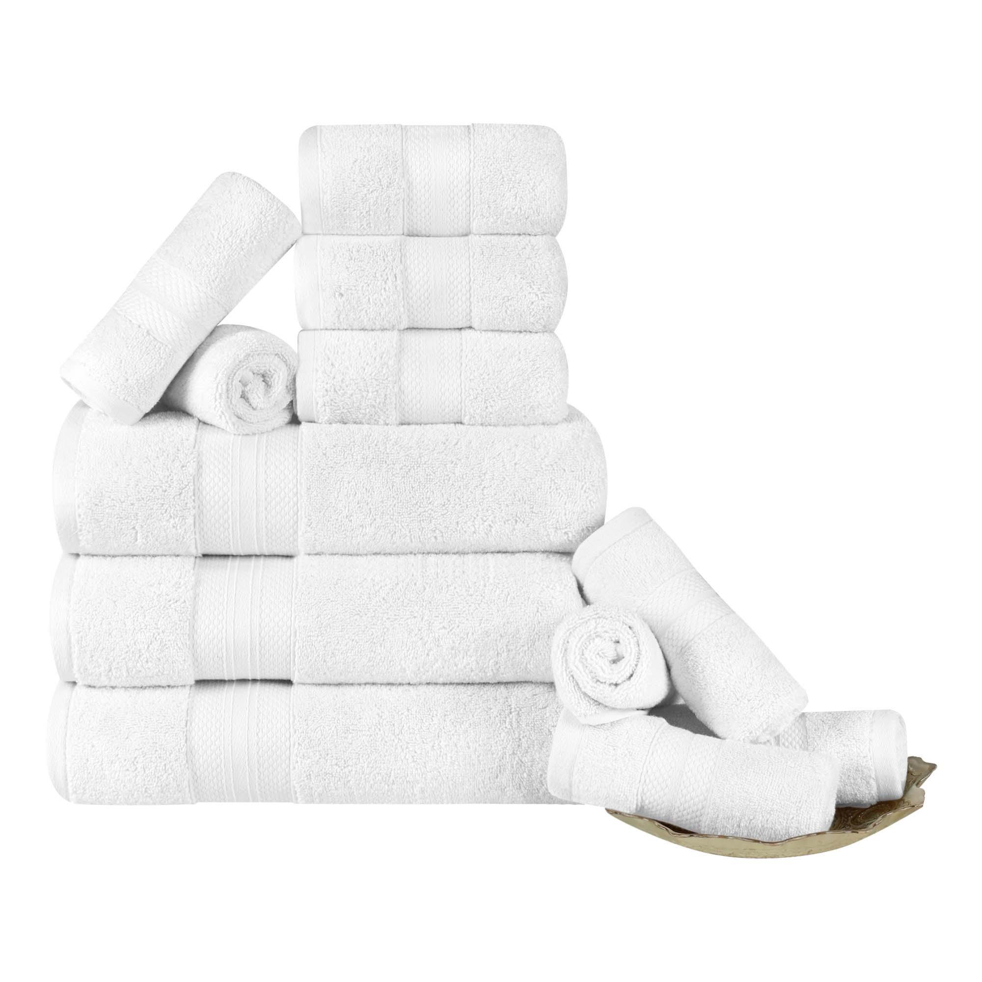 Premium 12-Piece Ultra Plush Turkish Cotton Towel Set - Highly Absorbent, Soft & Luxurious Bath Towels for Spa, Gym, Beach & Home Use