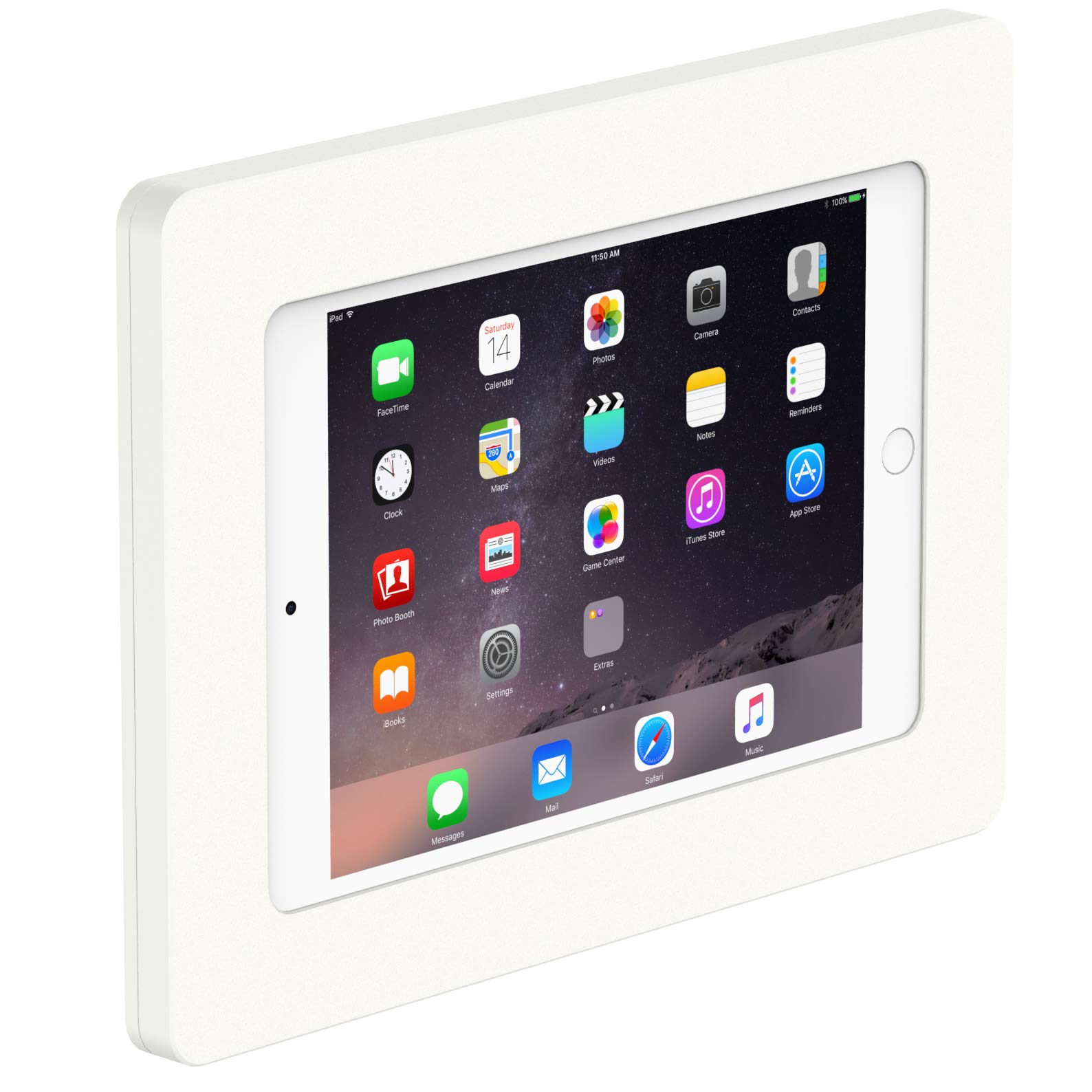 VidaMount White VESA Mount Enclosure for iPad Mini 4 & 5 - Wall Mount Bracket for Home, Office & Kitchen iPad Mini Stand (Compatible with iPad Mini 4th & 5th Generation)