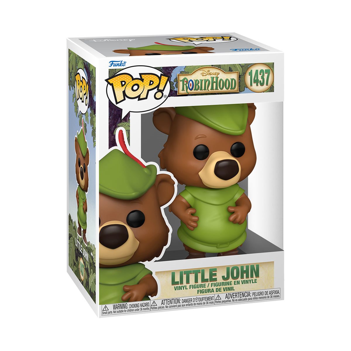Disney Robin Hood Little John Funko Pop! Vinyl Figure #1437 - Collectible Toy for Disney Fans, Movie Lovers & Pop Culture Enthusiasts - Perfect for Display, Gifts & Home Decor