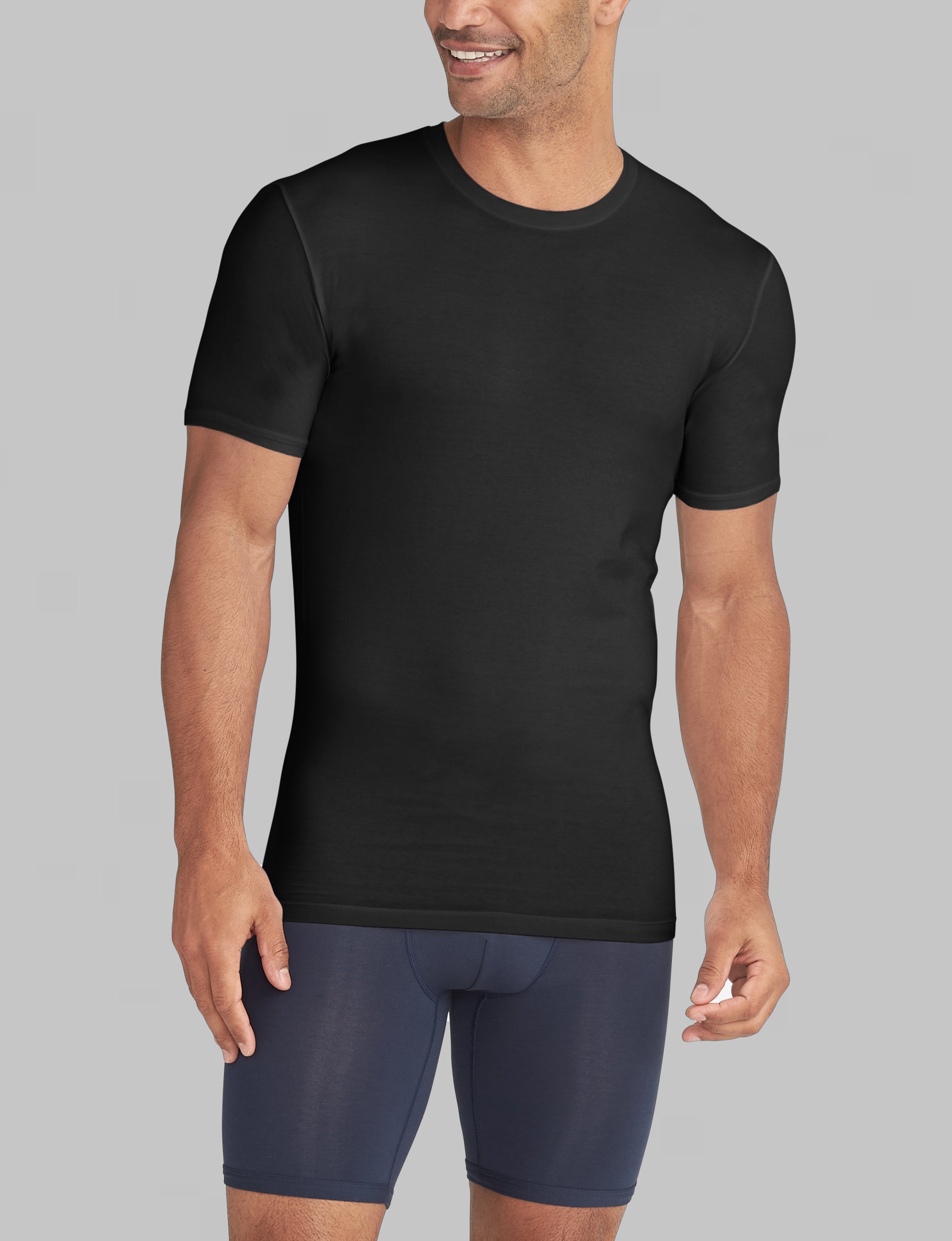 Cool Cotton Crew Neck Stay Tucked Undershirt for Men - Breathable Comfort Fit White T-Shirt | Perfect for Work, Gym & Everyday Wear