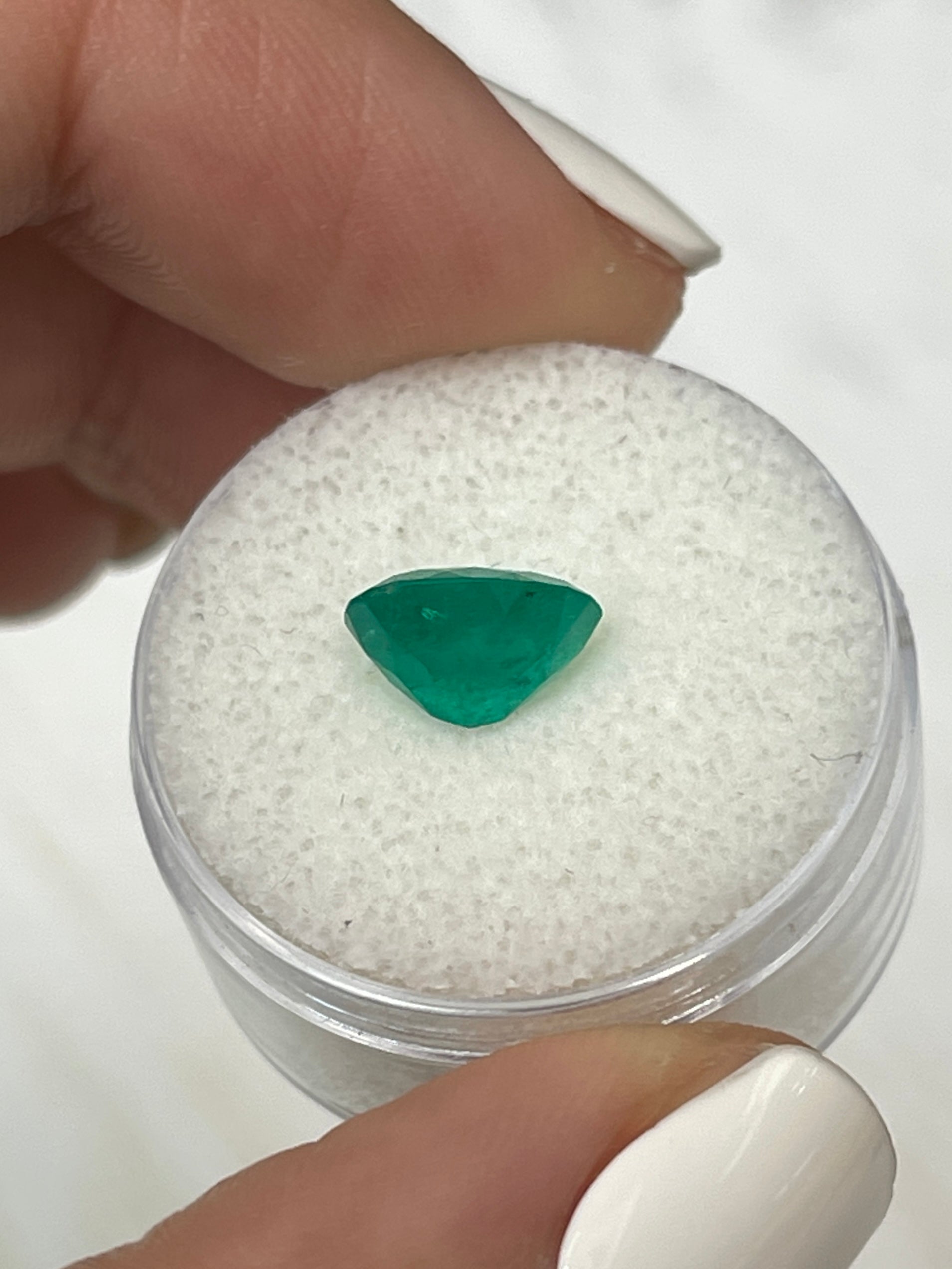 2.03 Carat 9x8mm Dark Green Natural Colombian Loose Emerald Gemstone - Oval Cut for Jewelry Making, Engagement Rings & Fine Collections