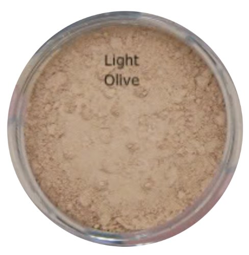 Light Olive Mineral Foundation 9g - Full Coverage Makeup with Natural Finish & Soft Glow for Acne, Rosacea & Redness | Perfect for Daily Wear & Sensitive Skin Care