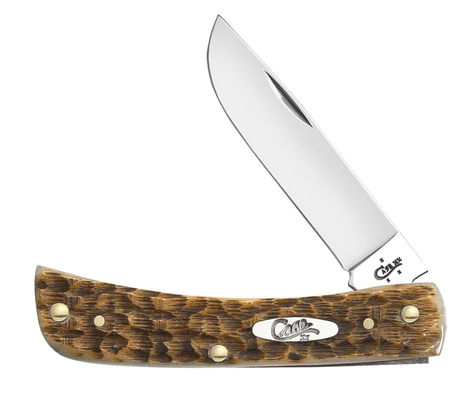 Amber Bone Peach Seed Jig Sod Buster Jr® Pocket Knife (00245) - Durable EDC Folding Knife for Camping, Fishing & Outdoor Adventures