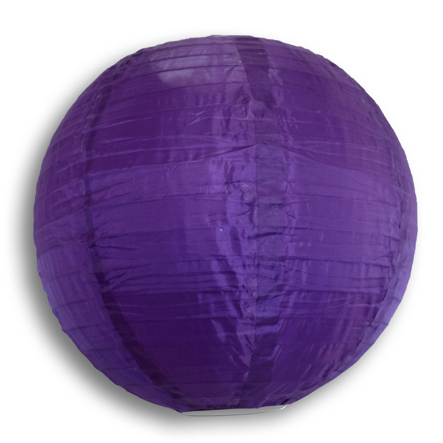 20 Inch Dark Purple Shimmering Nylon Lantern with Parallel Ribbing - Durable Hanging Decoration for Outdoor Patio, Garden Party & Wedding Decor