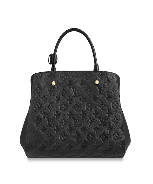 Authentic LV Montaigne MM Monogram Empreinte Leather Handbag in Noir Black | Luxury Designer Tote for Women | Perfect for Work, Travel & Everyday Elegance