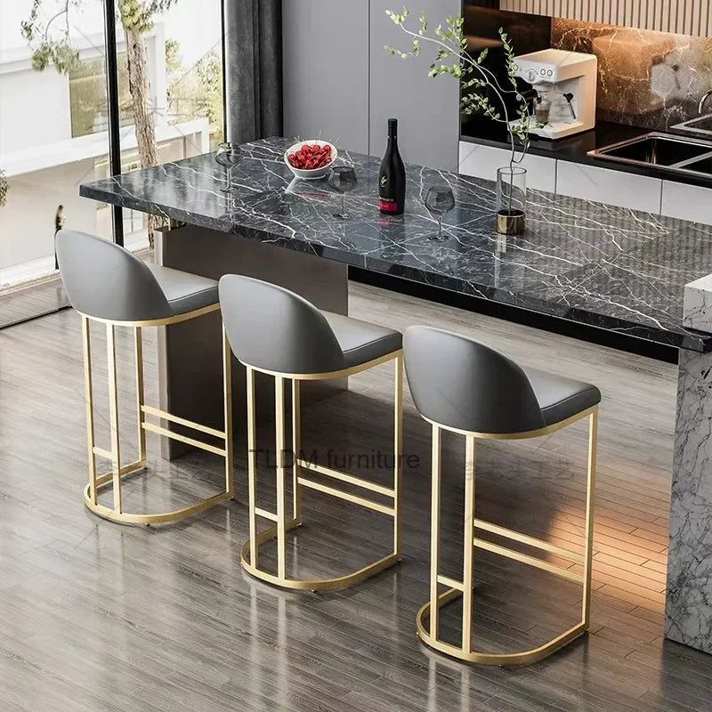 Modern Kitchen Island Counter Stool - Adjustable Height Bar Stool with Backrest - Perfect for Breakfast Nook, Dining Room & Home Bar Decor
