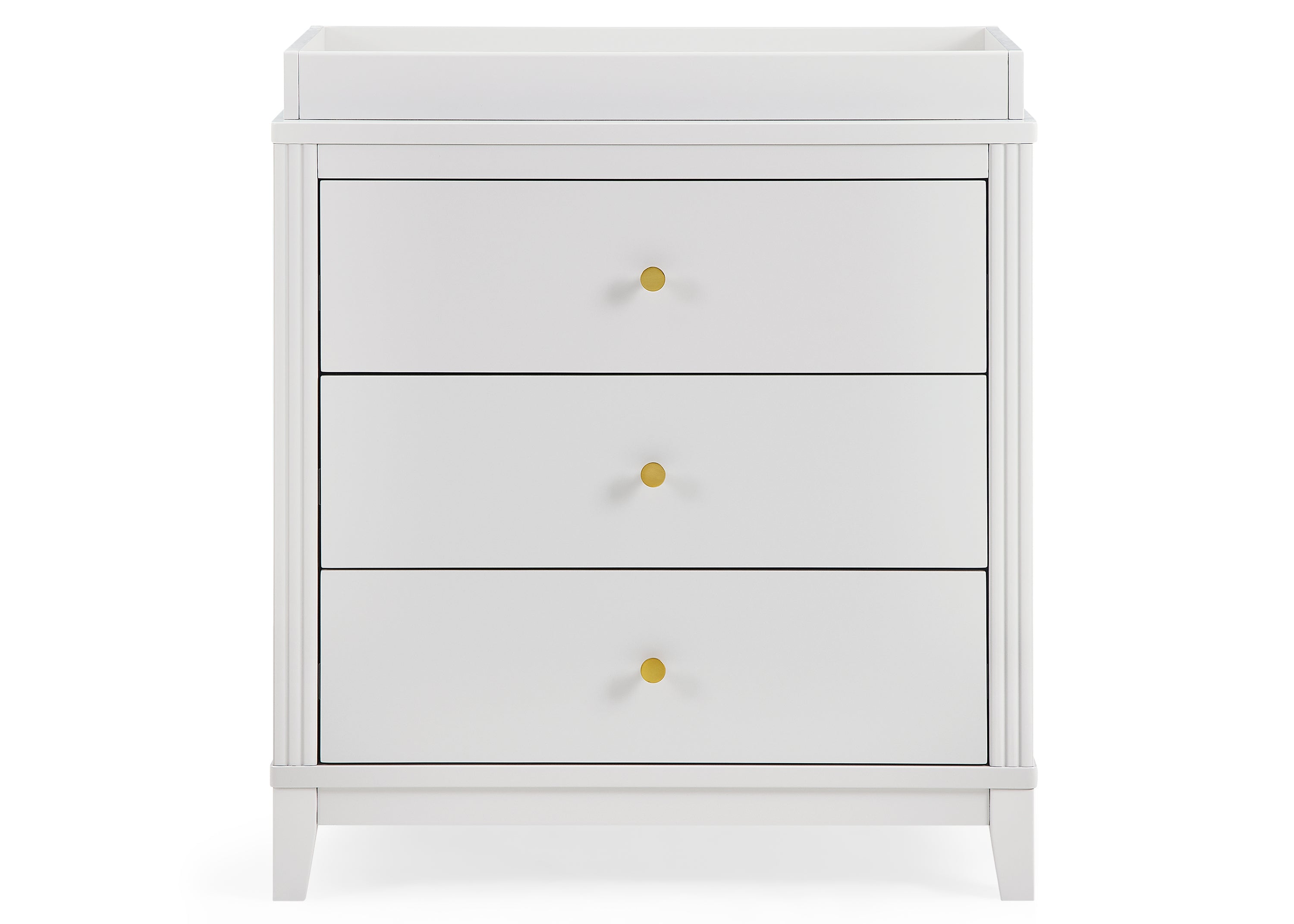 Eloise 3 Drawer Dresser with Changing Top & Interlocking Drawers - Nursery Storage Solution for Baby Clothes, Diapers & Essentials | Modern Baby Changing Table & Dresser Combo for Nursery Organization