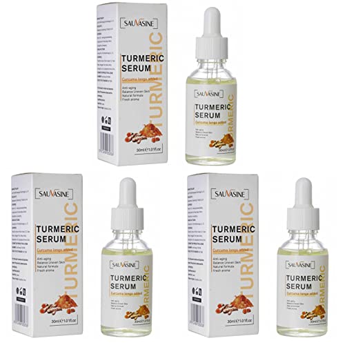 Turmeric Dark Spot Corrector Serum - 2022 New Brightening Face Serum for Hyperpigmentation & Skin Repair | Natural Whitening Treatment for Dark Spots & Uneven Skin Tone (30ML-3PC) | Perfect for Daily Skincare Routine, Anti-Aging Care & Nighttime Skin Repair