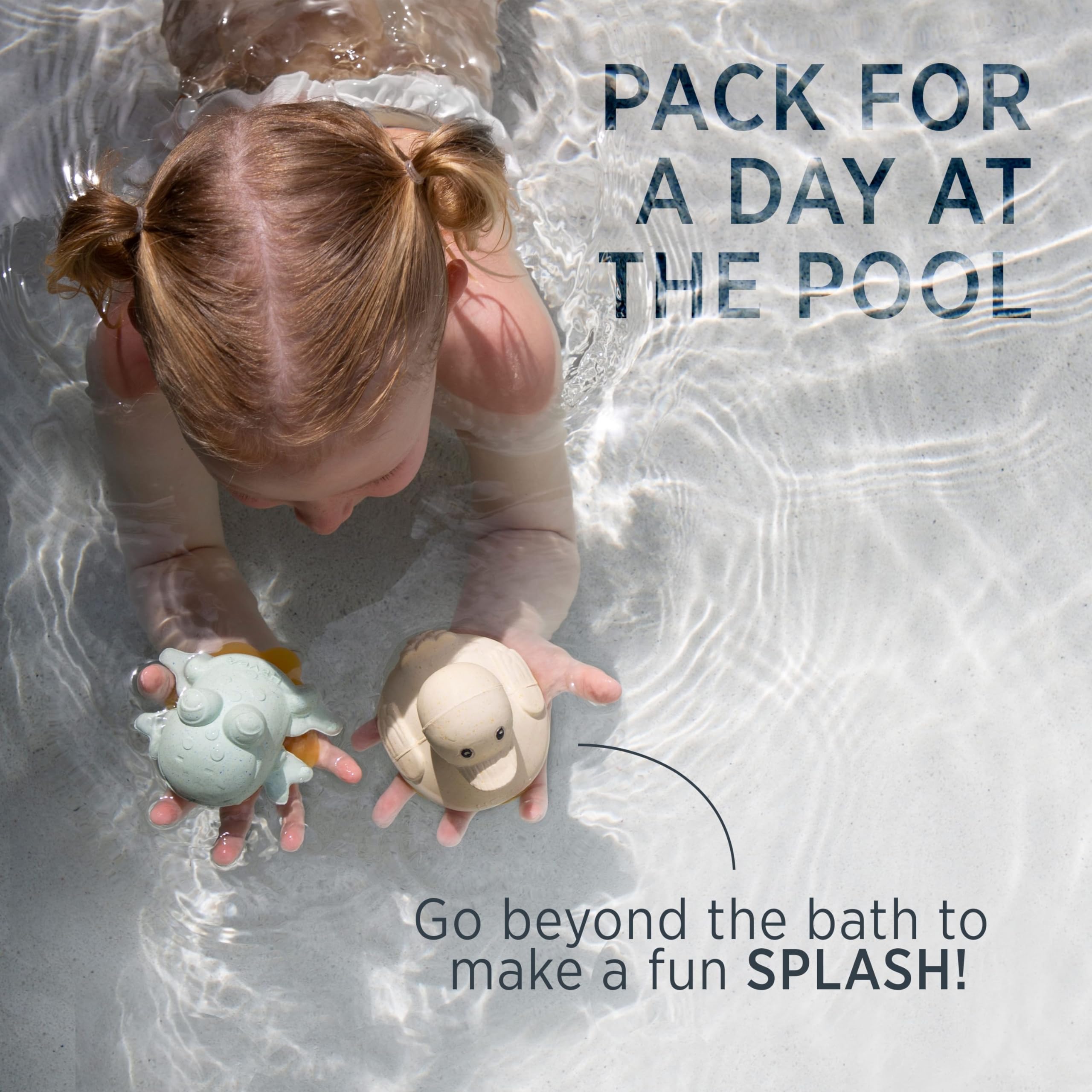 Whale & Turtle Bath Toys Gift Set for Kids - Squeeze'n'Splash Fun Water Play Set - Perfect for Bathtime, Pool Parties & Sensory Play