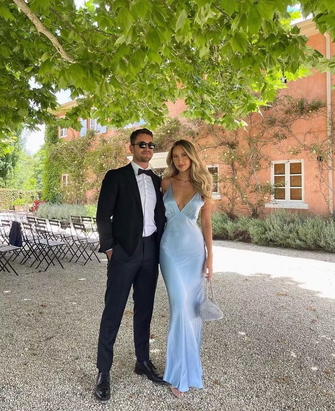 Elegant Deep V Neck Blue Sheath Satin Long Prom Dress J2716 - Formal Evening Gown for Homecoming, Ball, and Special Occasions
