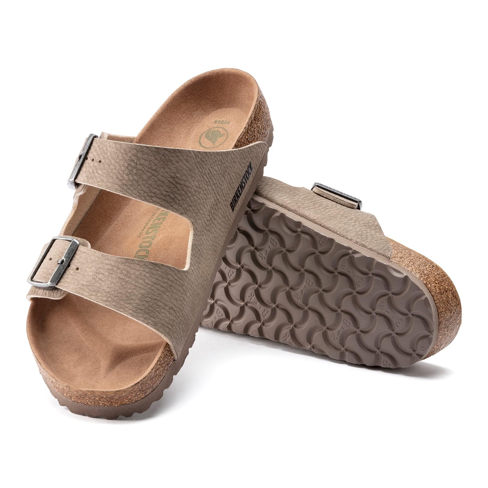 Birkenstock Arizona Vegan Leather Sandals for Women - Soft Footbed, Adjustable Straps | Comfortable & Stylish for Beach, Travel & Everyday Wear