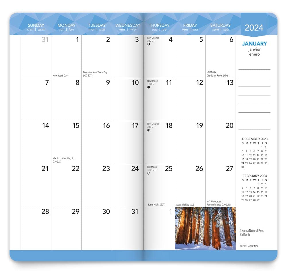 2024-2025 National Parks Monthly Pocket Planner - 3.5x6.5 Inch Two-Year Calendar with Foil Stamped Cover | Scenic Yosemite & Yellowstone Nature Designs by BrownTrout | Perfect for Travel Planning, Hiking Trips & Outdoor Adventures