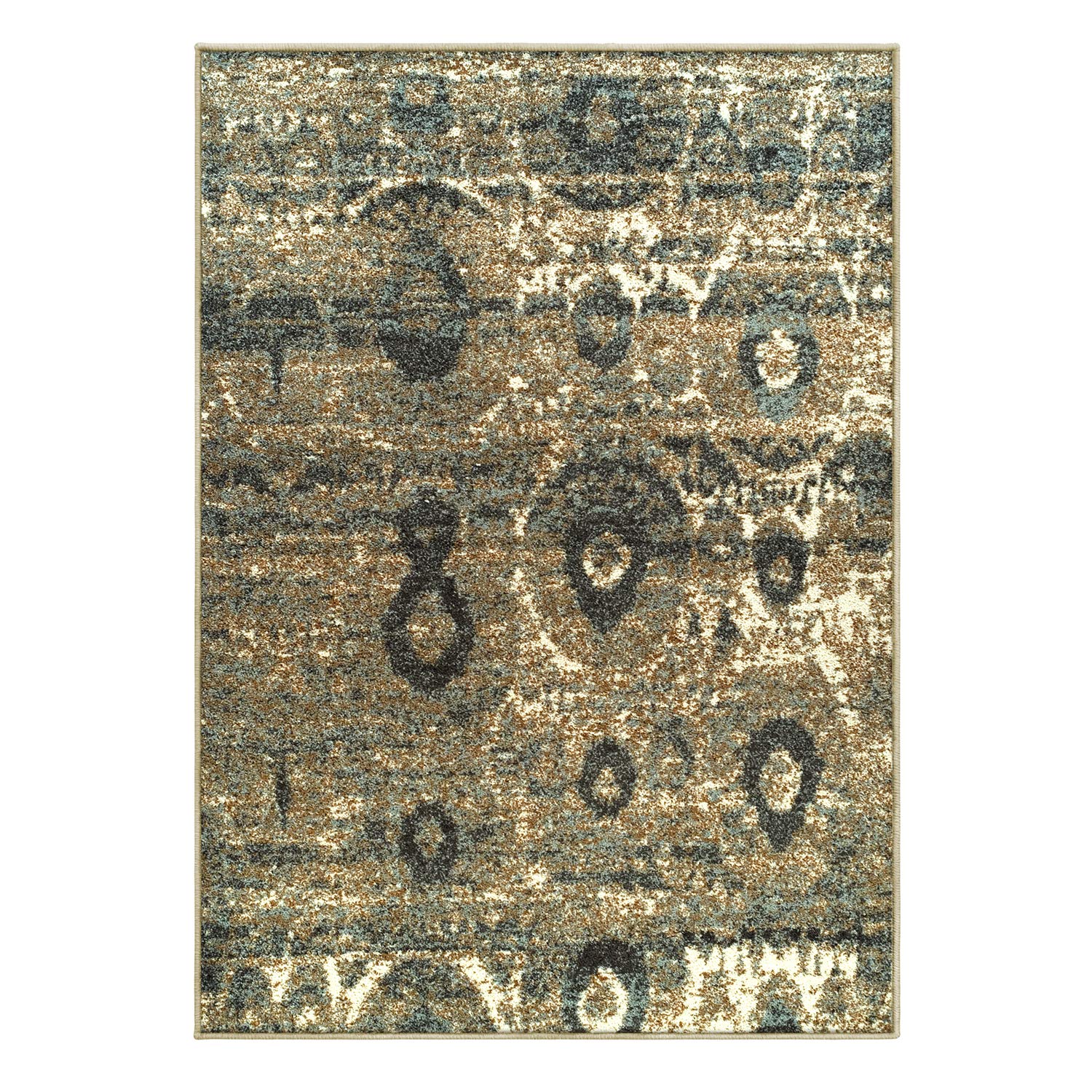 Premium 5' x 8' Blue Rosemont Collection Area Rug - Soft Non-Slip Living Room Carpet for Bedroom, Farmhouse, Kitchen, Entryway & Laundry Room Decor | Perfect for Cozy Home, Office & High-Traffic Areas