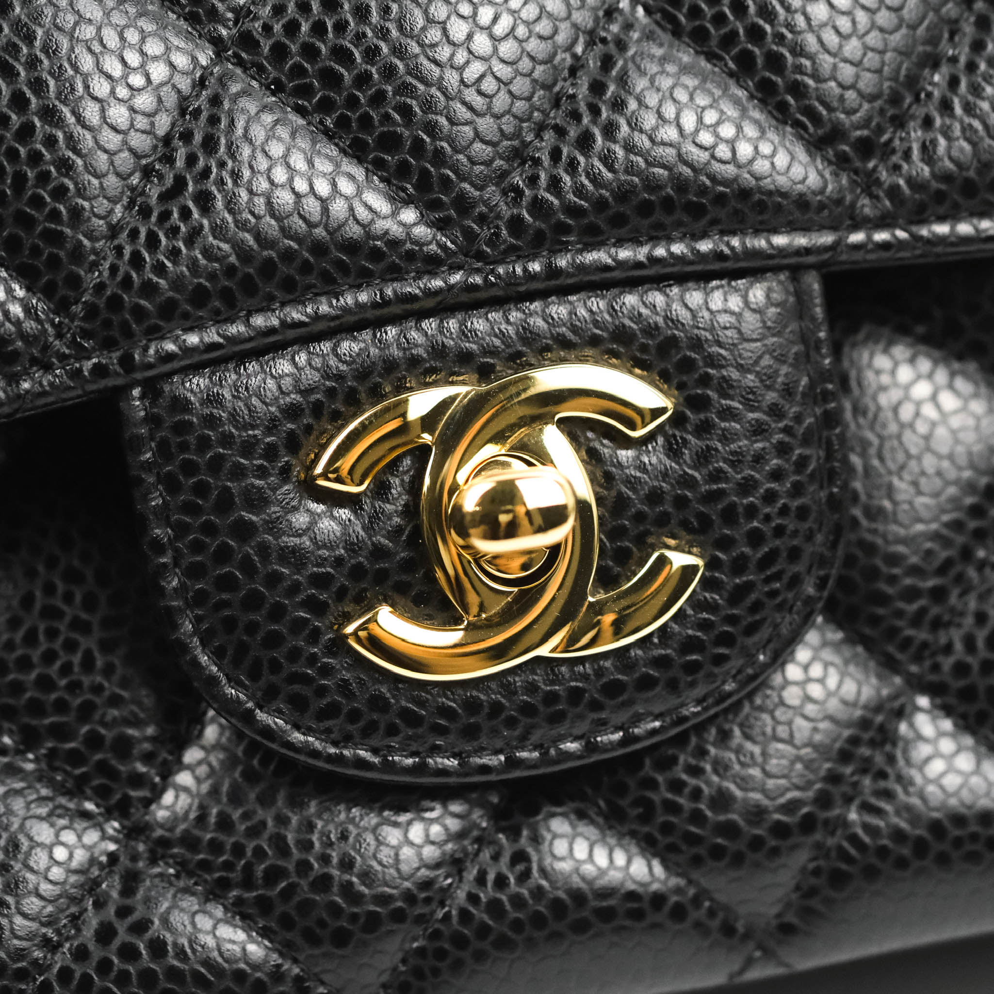 Chanel Classic Medium Double Flap Bag in Black Caviar Leather with Gold Hardware - Luxury Designer Handbag for Women, Perfect for Work, Evening Events & Special Occasions