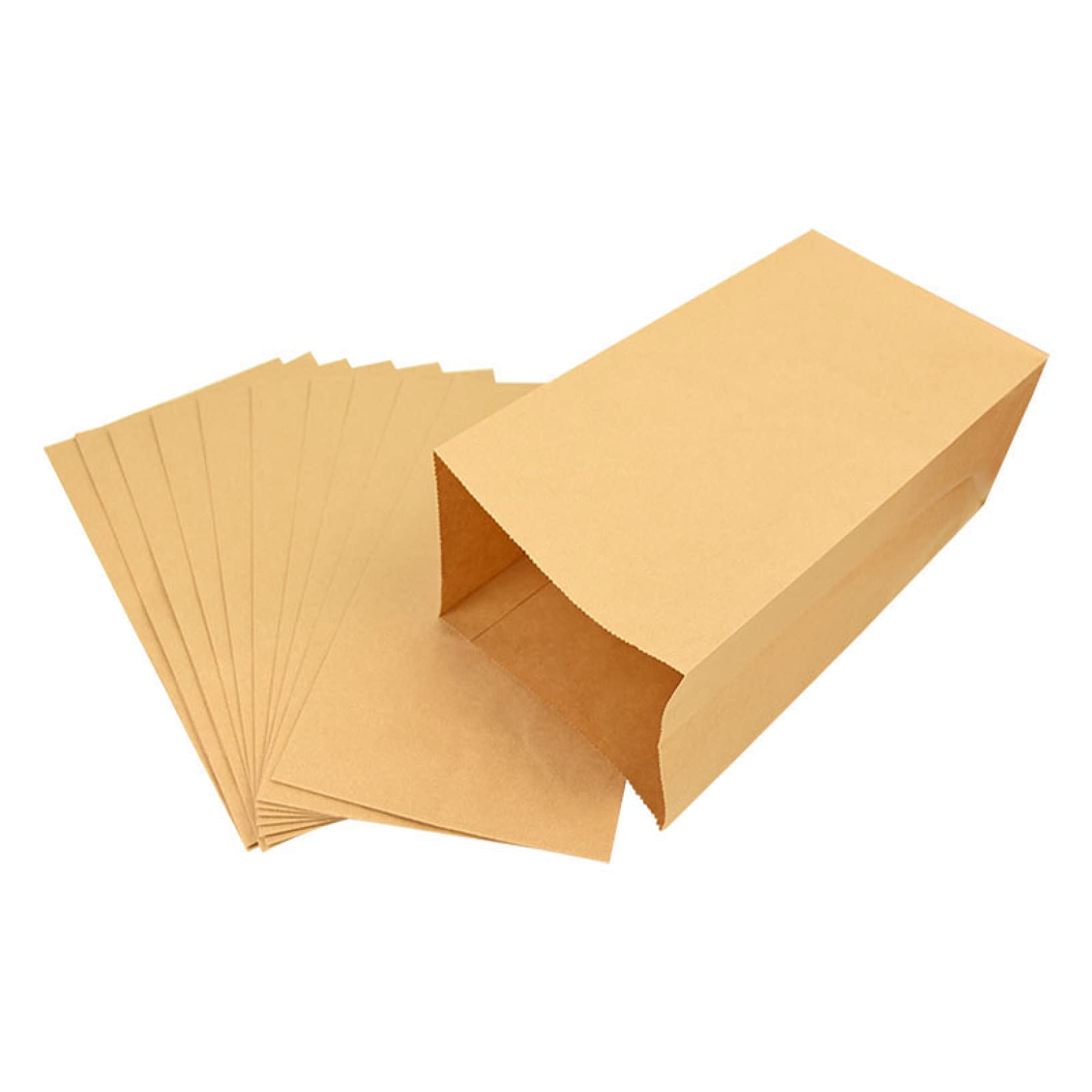 10Pcs Brown Kraft Paper Bags - Eco-Friendly Takeaway Food Bags for Bakery, Candy, Vegetables & Groceries | Perfect for Picnics, Parties & Sustainable Packaging