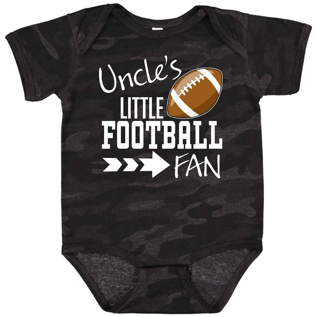 Inktastic Uncle's Little Football Fan Baby Bodysuit - Cute Infant Onesie for Football Lovers, Soft Cotton Baby Gift for Game Day, Newborn & Toddler Outfit for NFL Fans & Sports Events