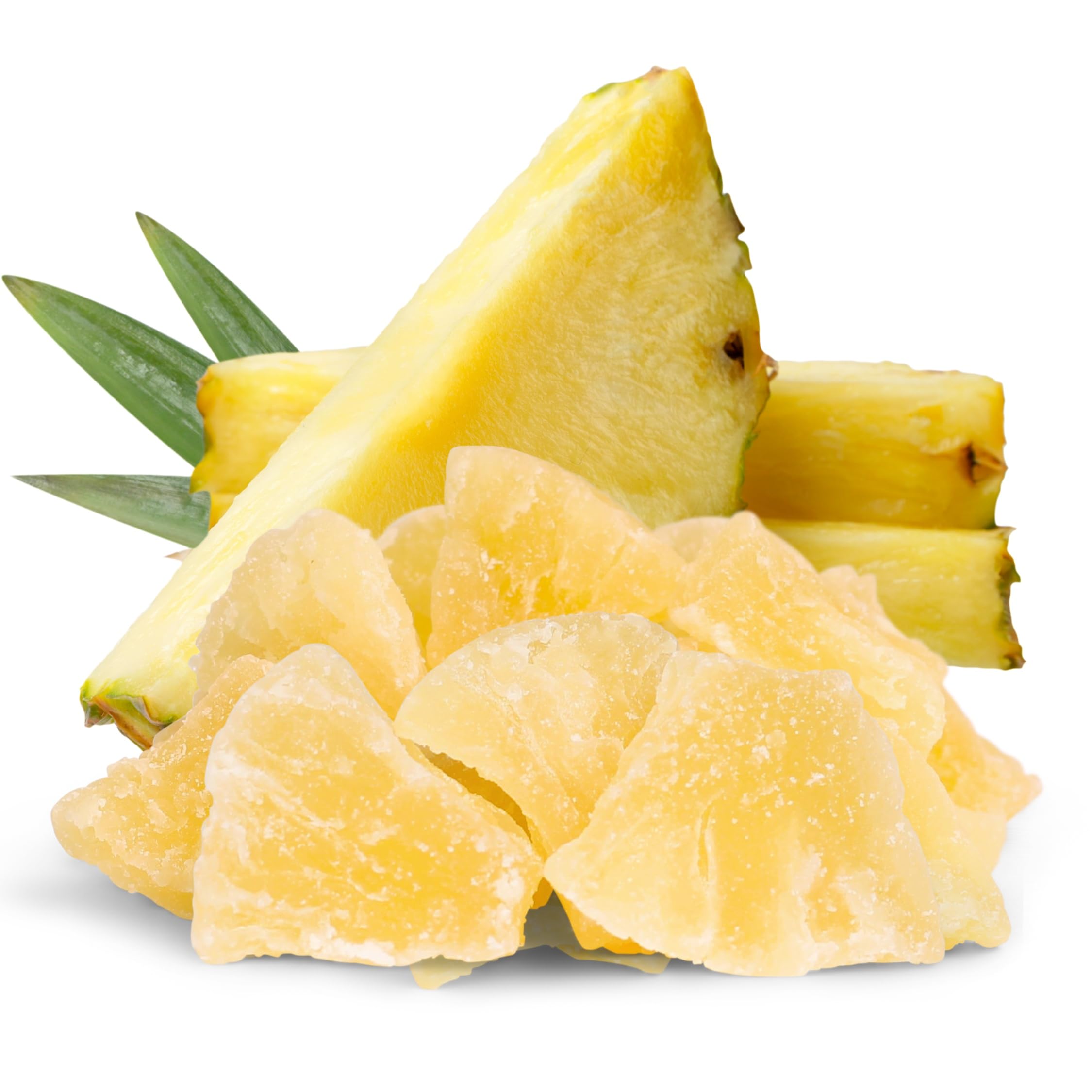 Sweet Dried Pineapple Chunks - 2.5lbs, Vegan Snacks for Hiking & Office