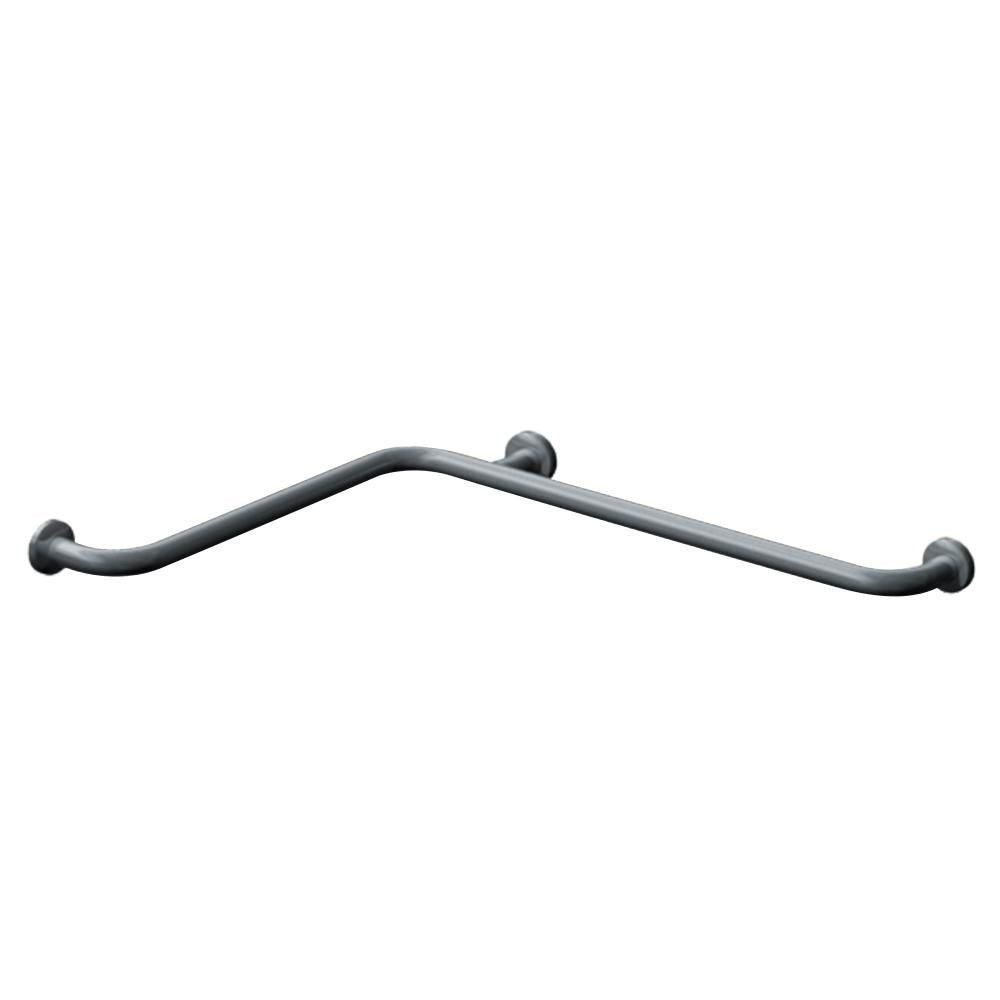 ASI 3760 Horizontal Grab Bar with Snap Flange - 30 x 18 Inches, Satin Finish - Ideal for Bathroom Safety & ADA Compliance