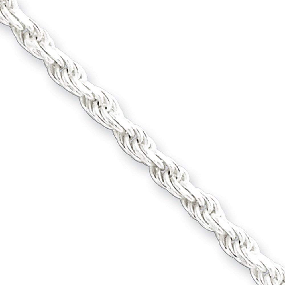 925 Sterling Silver 2.75mm Rope Chain Anklet Bracelet - 7 Inch Adjustable Women's Ankle Jewelry for Beach, Party & Everyday Wear - Perfect Gift for Her