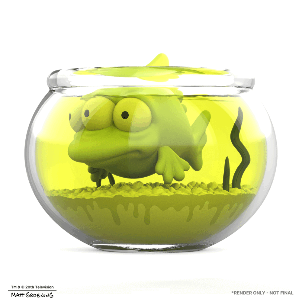 Glow in the Dark Blinky The Simpsons Fish Bowl Vinyl Figure 5.5