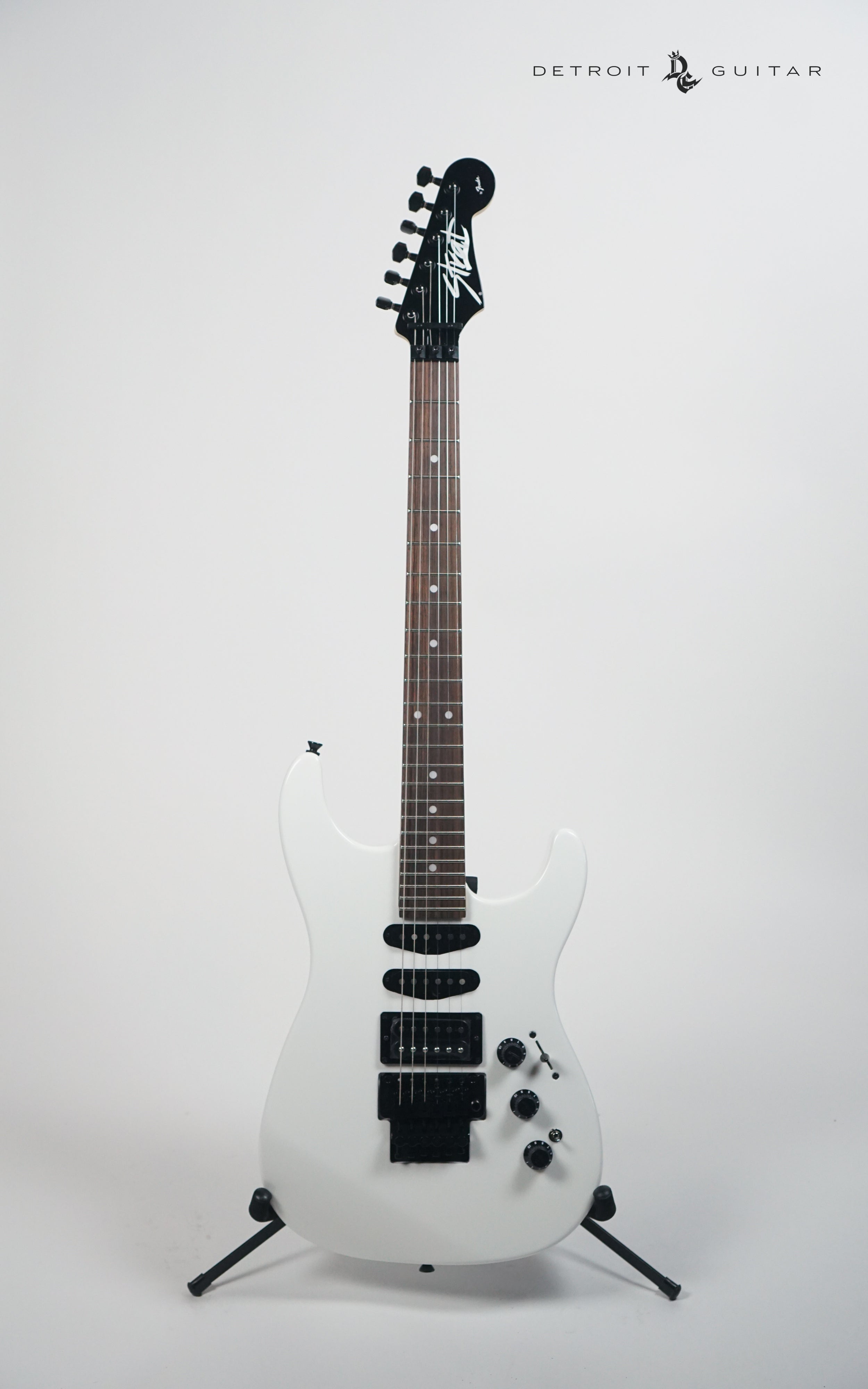 Fender Limited Edition HM Strat Reissue Electric Guitar - Bright White Finish with Gig Bag | Perfect for Rock, Blues & Stage Performances