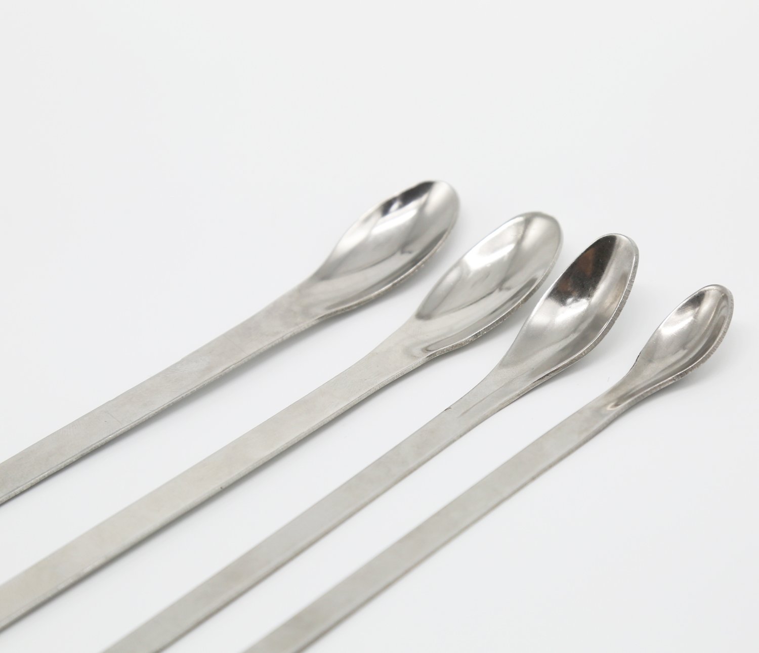 Premium Stainless Steel Micro Scoop Set - 2Pcs (22cm & 16cm) for Lab Sampling, Reagent Measuring, Pharmacy Powder Scooping | Ideal for Chemistry Experiments, Medical Dispensing & Bar Mixing Tools