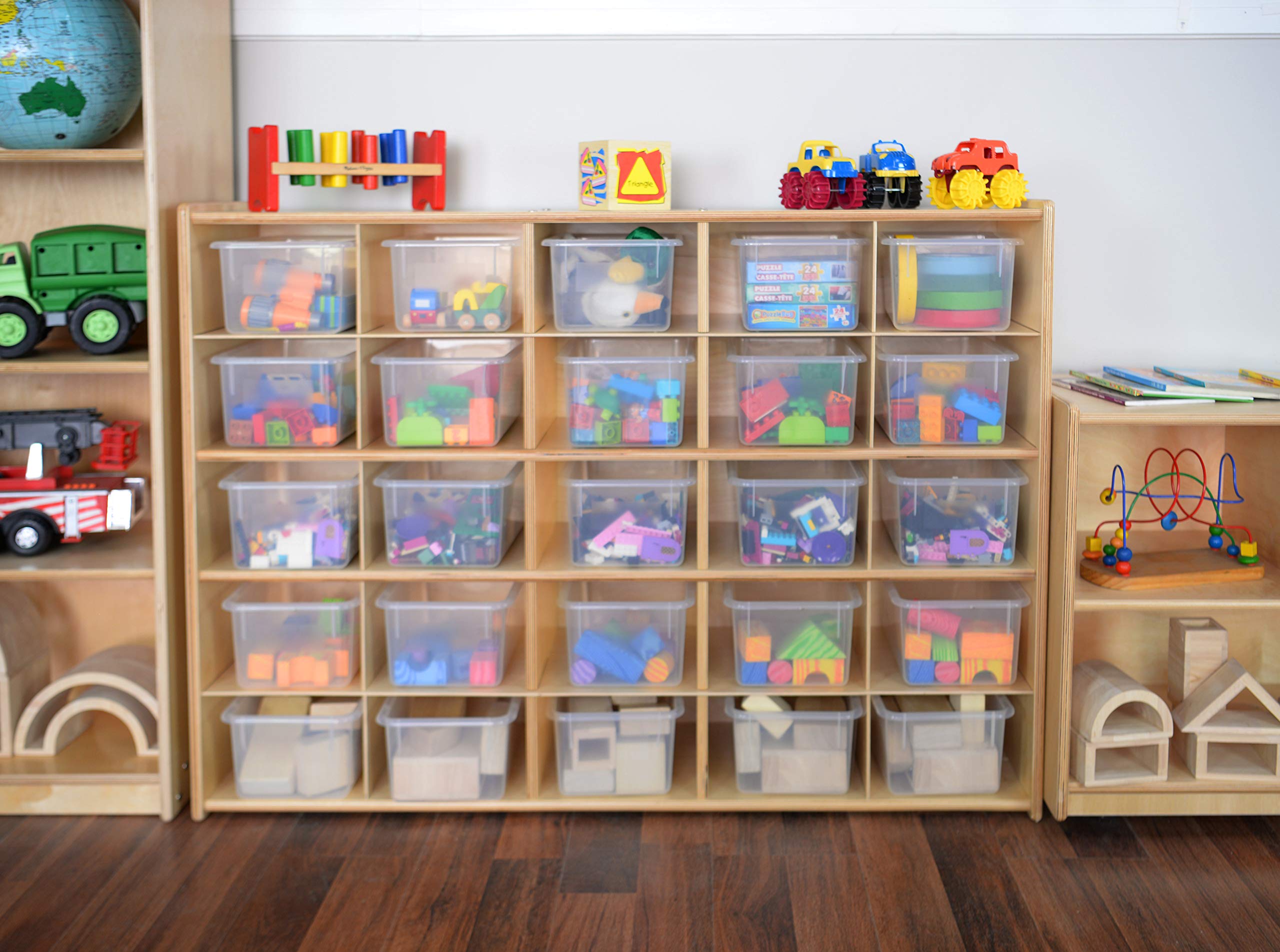 Contender 25 Cubby Birch Plywood Storage Cabinet - Greenguard Gold Certified Organizer for Office, Homeschool, Toys, Books & Craft Supplies | Perfect for Classroom Organization, Playroom Storage & Home Office Decor