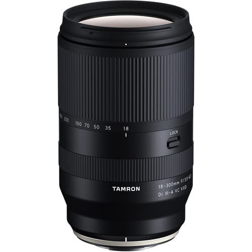 Tamron 18-300mm F/3.5-6.3 Di III-A VC VXD Zoom Lens for Fujifilm APS-C Mirrorless Cameras (Model B061X) - Perfect for Travel, Wildlife & Sports Photography